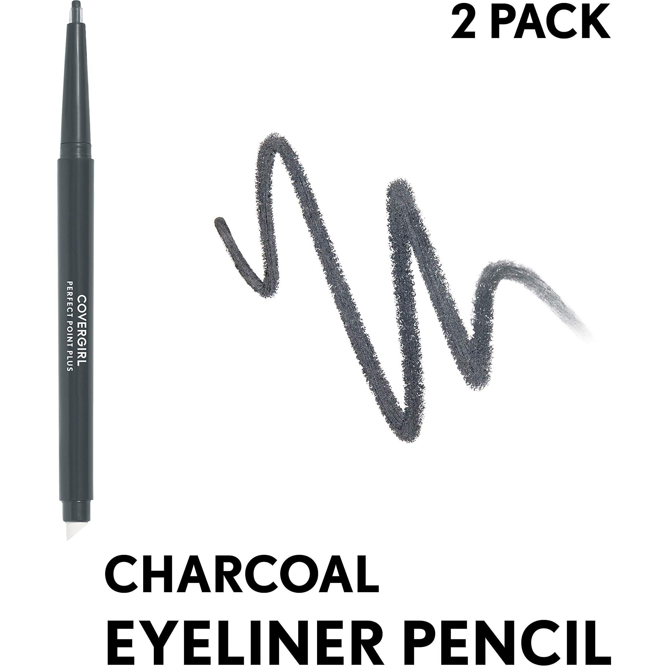 Covergirl Perfect Point Plus Charcoal Color Eyeliner Pencil  0.008 Ounce (Pack Of 2)
