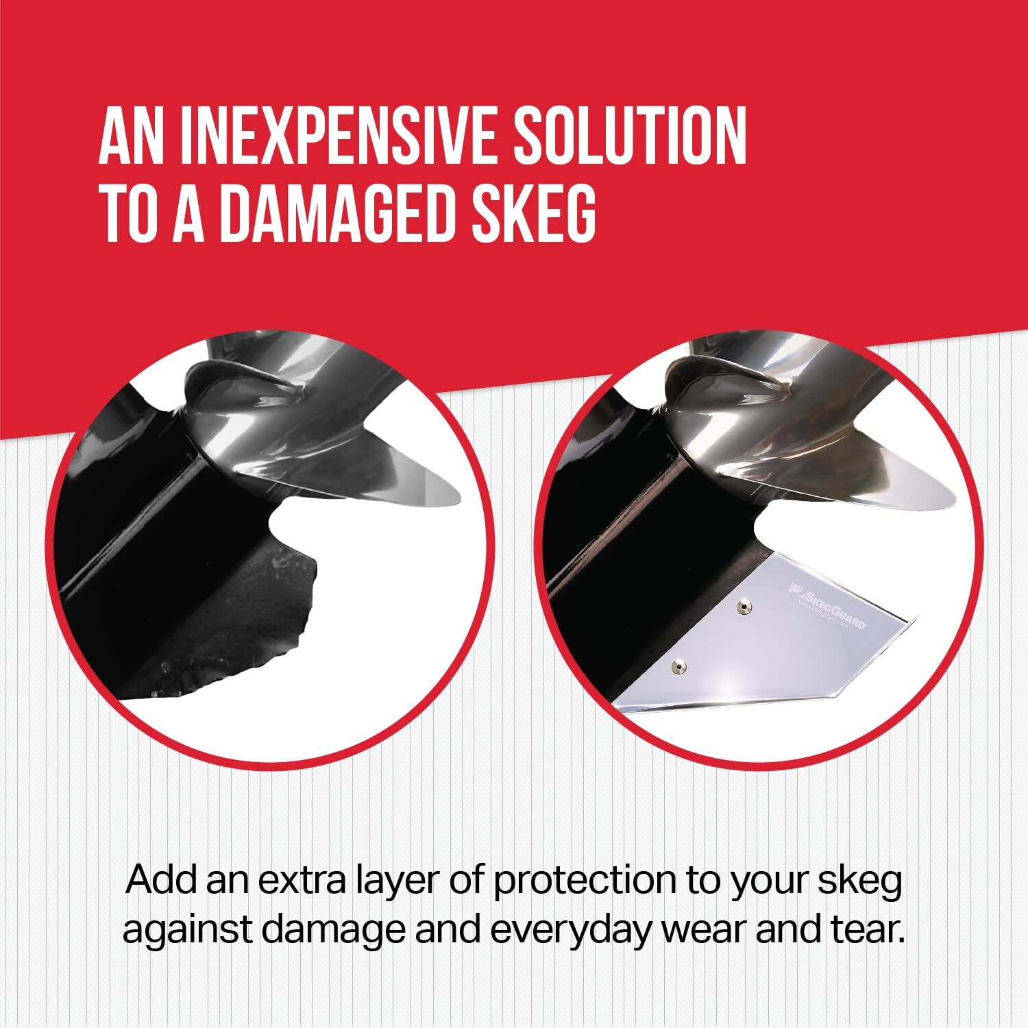 Megaware Keelguard Skegguard 27211 Skeg Protector With Drain Hole - Protects Against Ramp Dragging And Wear And Tear - Easy To Install - Fits Mercury Mariner - See Listing For Fitment Details