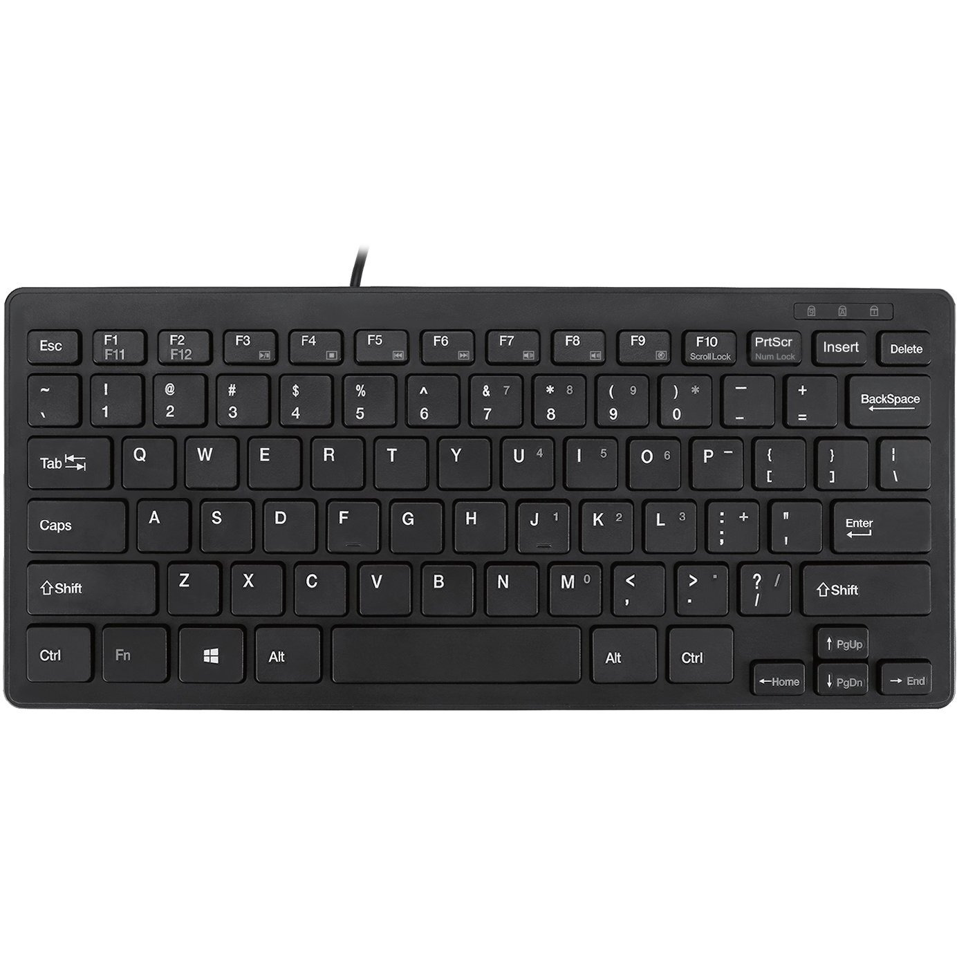 Adesso Natural Ergonomic Akb-111Ub Slimtouch Mini Keyboard  Black