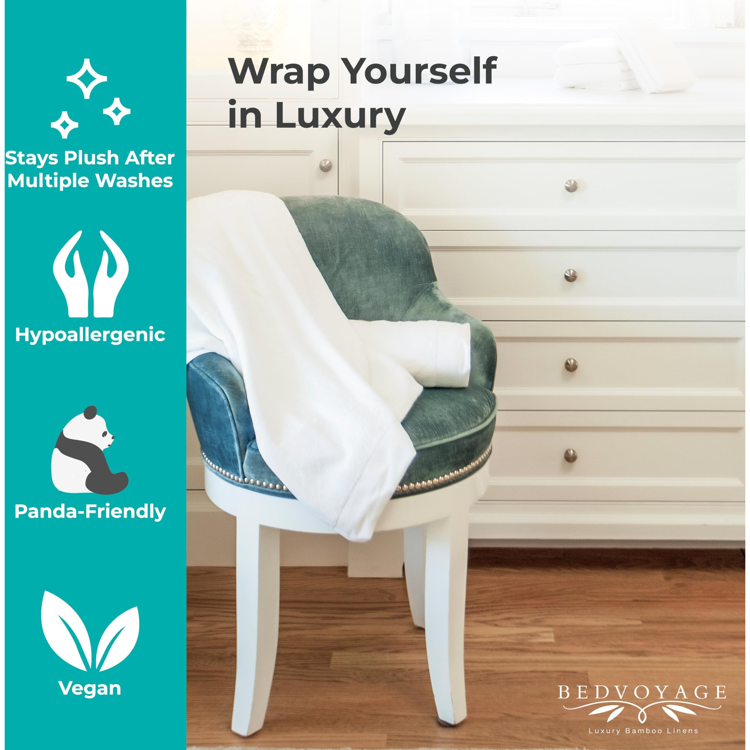 Bedvoyage Luxury Towels  8Pc Set  600 Gsm  Ultra Soft Viscose Derived From Bamboo Bath Towel  Super Absorbent  Extra Large - 2 Bath Size  2 Hand Towels  4 Washcloths (Sage)