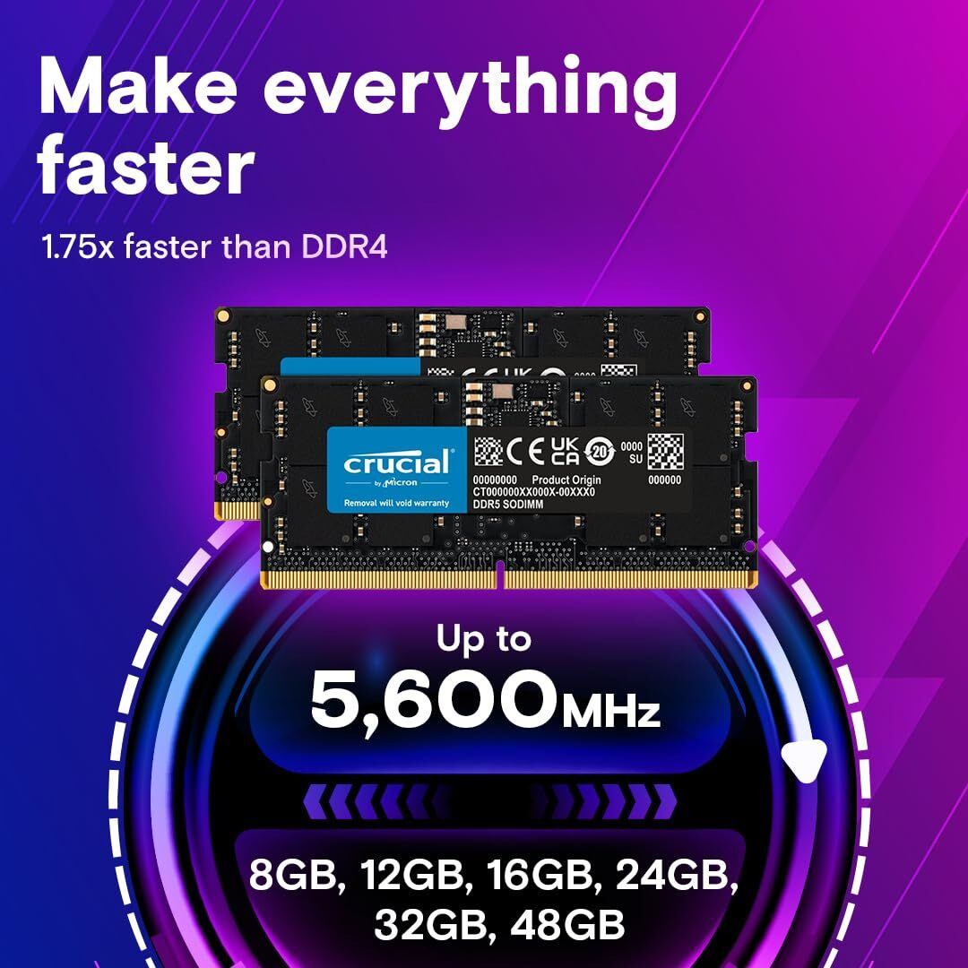 Crucial 32Gb Ddr5-4800 Sodimm