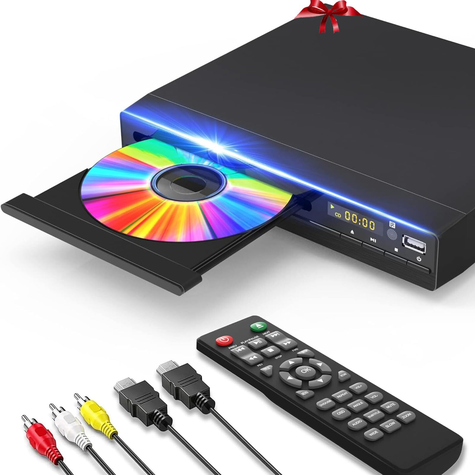 Dvd Player  Hdmi Region Free Dvd Players For Smart Tv  1080P Upscaling  Usb Input  Hdmi/Rca Output Cable Included  Breakpoint Memory  Built-In Pal/Ntsc  Cd Players For Home