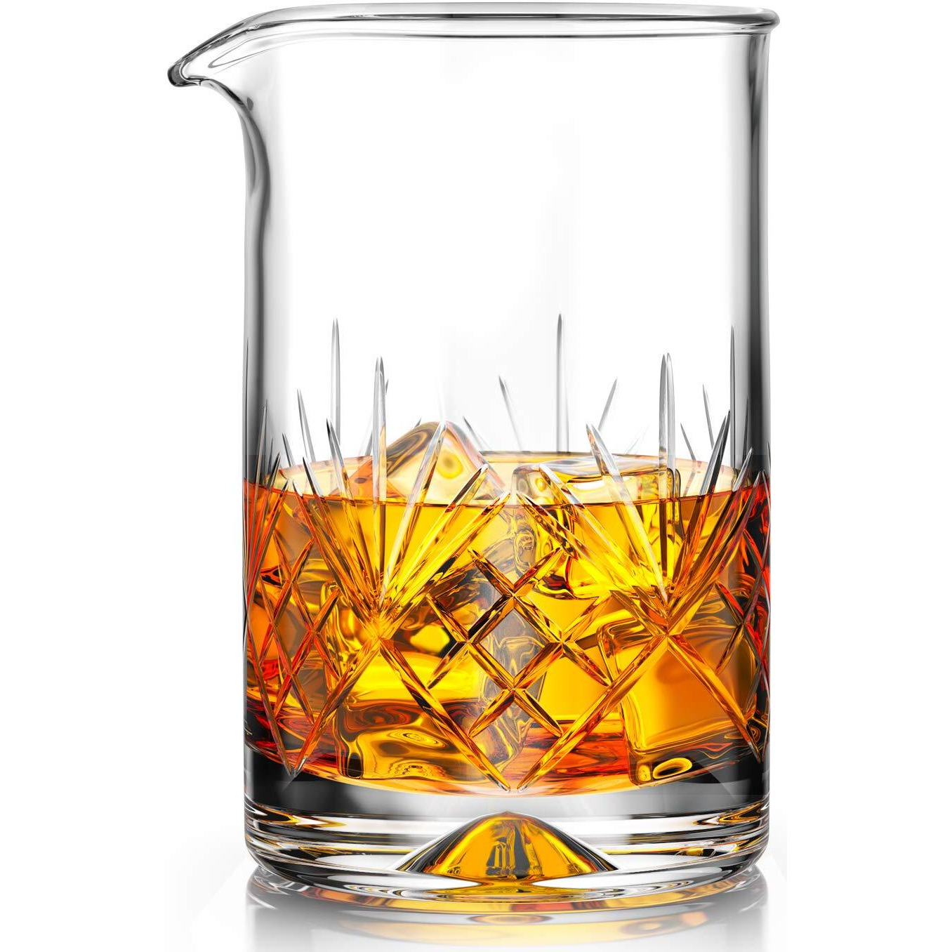 Mofado. Crystal Cocktail Mixing Glass - Premium 24Oz 710Ml - Solid  Stable & Sturdy Hand Blown Cocktail Shaker - Professional Quality Seamless Barware - Gift For Wedding  Birthday  Valentines