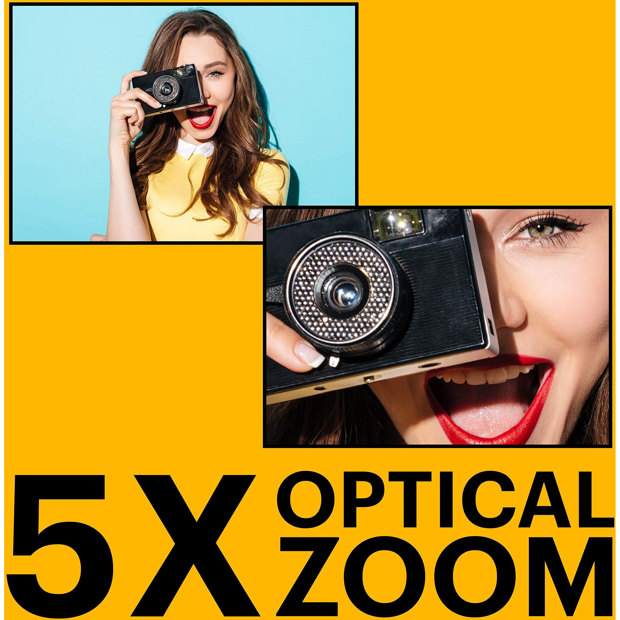 Kodak Pixpro Fz55-Rd 16Mp Digital Camera 5X Optical Zoom 28Mm Wide Angle 1080P Full Hd Video 2.7&quot&quot Lcd Vlogging Camera (Red) Packaging May Vary