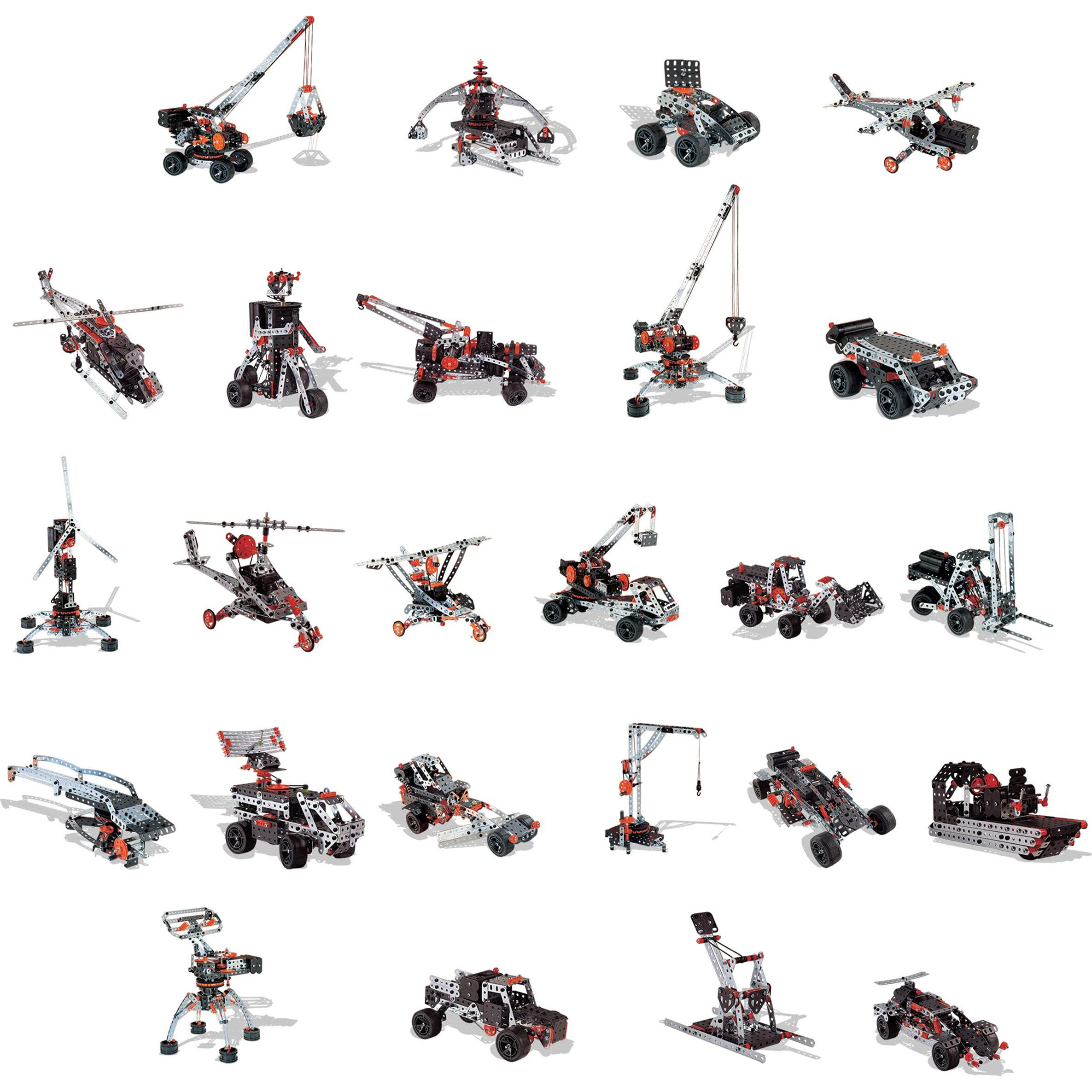 Meccano  Super Construction 25-In-1 Motorized Building Set  Steam Education Toy  638 Parts  For Ages 10+