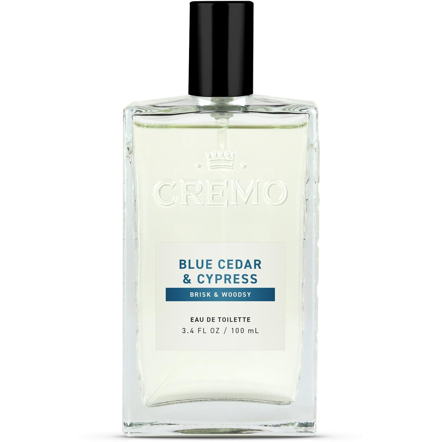 Cremo Cologne For Men - Blue Cedar & Cypress Mens Cologne Spray- A Woodsy Scent With Notes Of Lemon Leaf  Cypress And Cedar  Fragrances For Men  3.4 Fl Oz