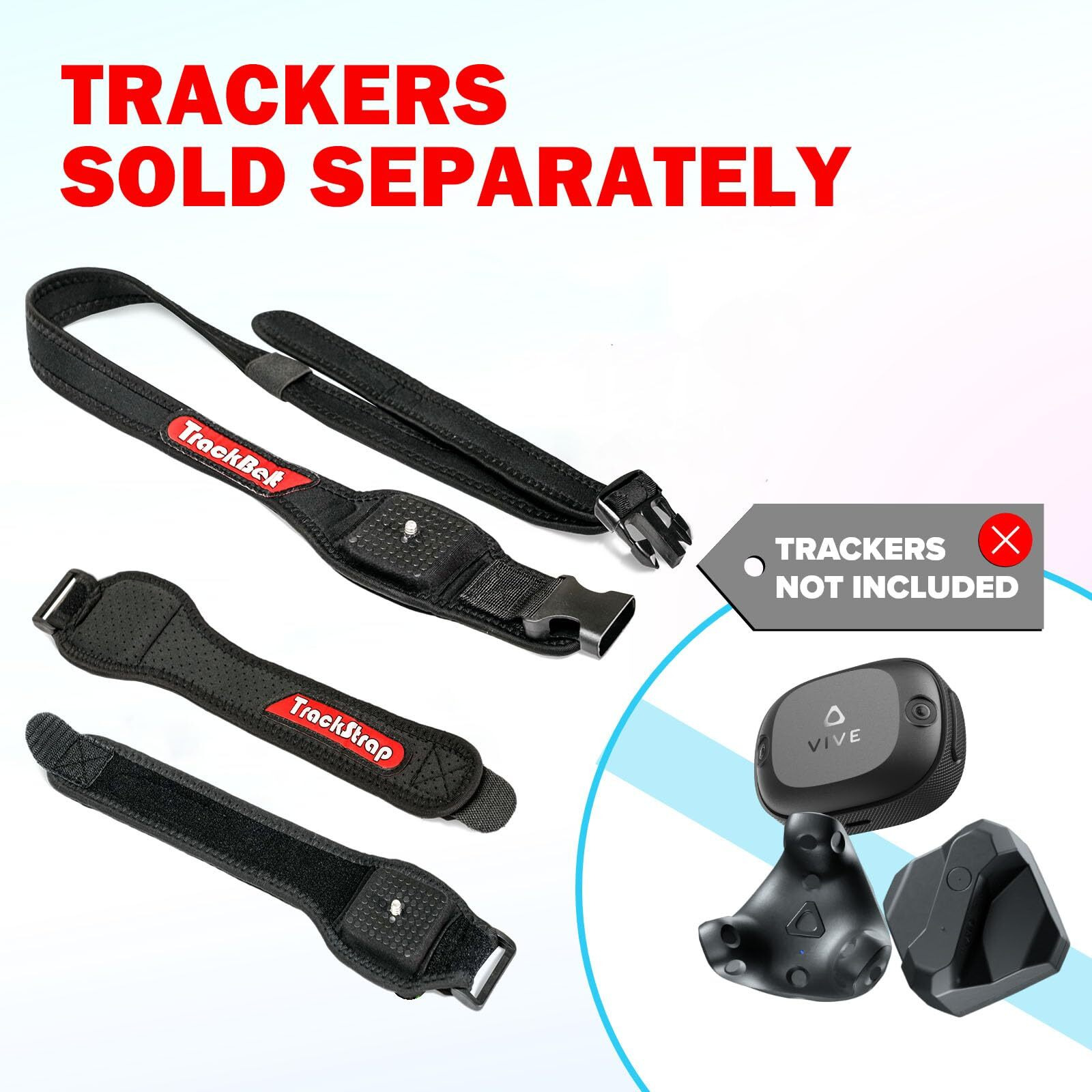 Rebuff Reality Trackstraps For Vive Tracker 3.0  2.0  Vive Ultimatetracker  Tundra Tracker - Empower Full Body Tracking In Vr Chat  Dance Dash  And Other Fbt Apps (Tracker Sold Separately)  Black