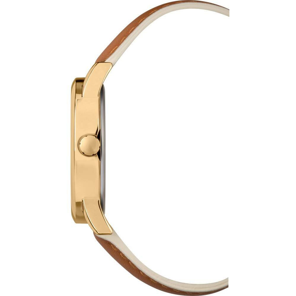 Timex Women's Easy Reader 38Mm Watch - Gold-Tone Case Cream Dial With Brown & Pink Leather Strap