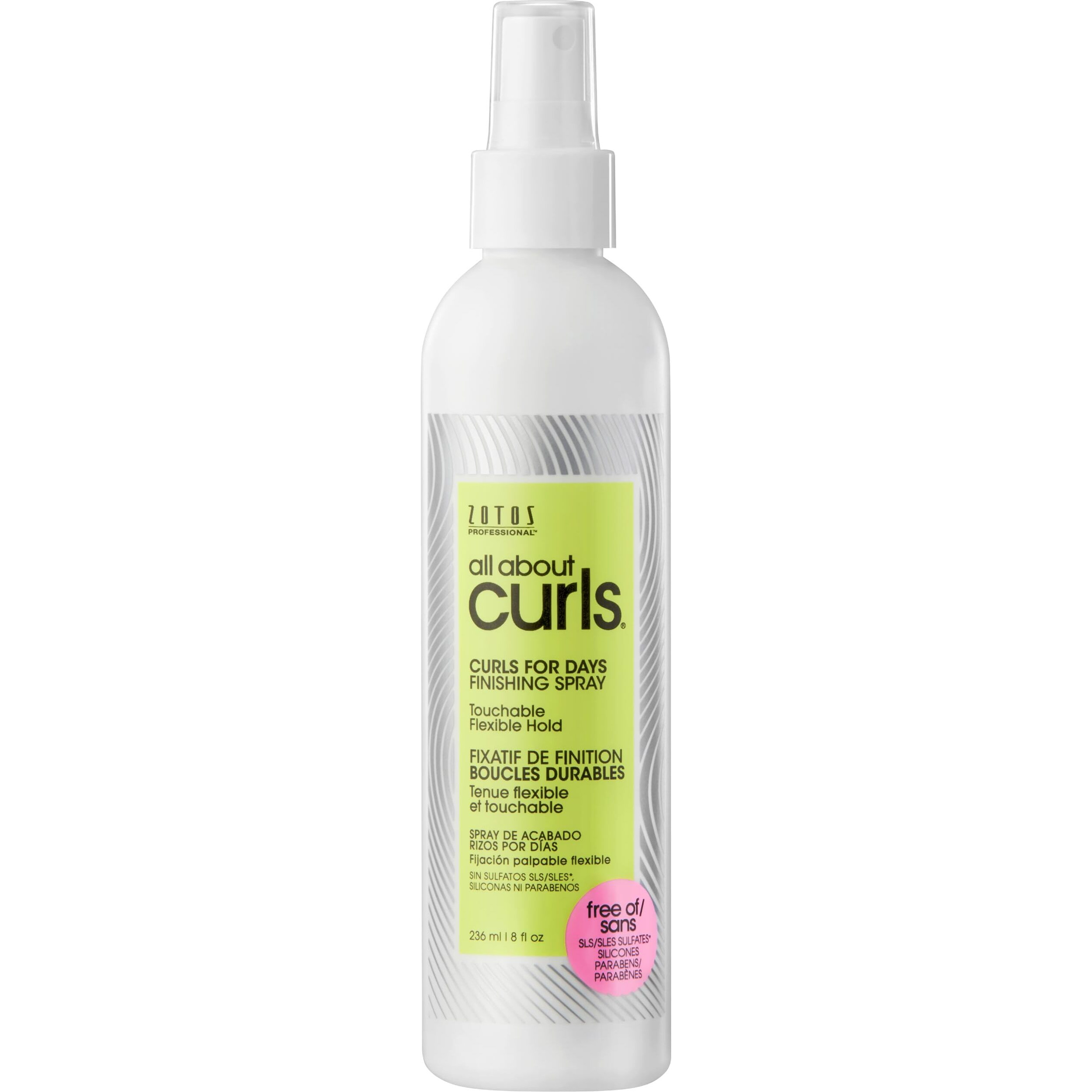 All About Curls Curls For Days Finishing Spray | Touchable Flexible Hold | De-Frizz | Locks Out Humidity | All Curly Hair Types | Vegan & Cruelty Free | Sulfate Free | 8 Fl Oz