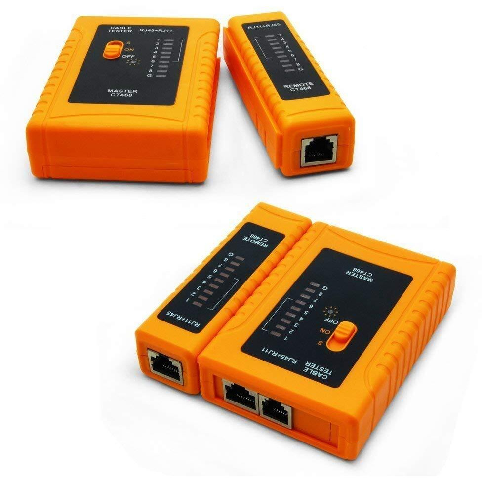 Imbaprice - Rj45 Network Cable Tester For Lan Phone Rj45/Rj11/Rj12/Cat5/Cat6/Cat7 Utp Wire Test Tool