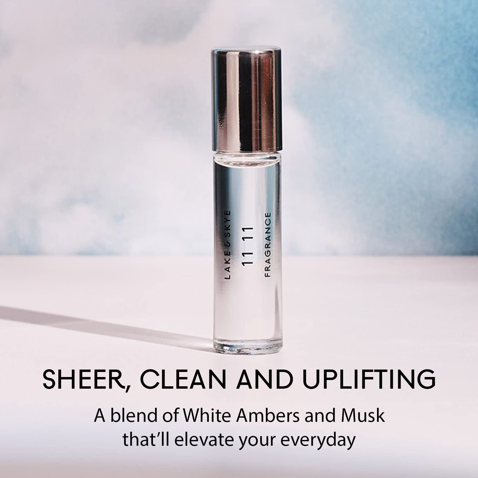 Lake & Skye 11 11 Rollerball Fragrance Oil  0.33 Fl Oz (10 Ml) - Clean  Sheer  Uplifting Scent