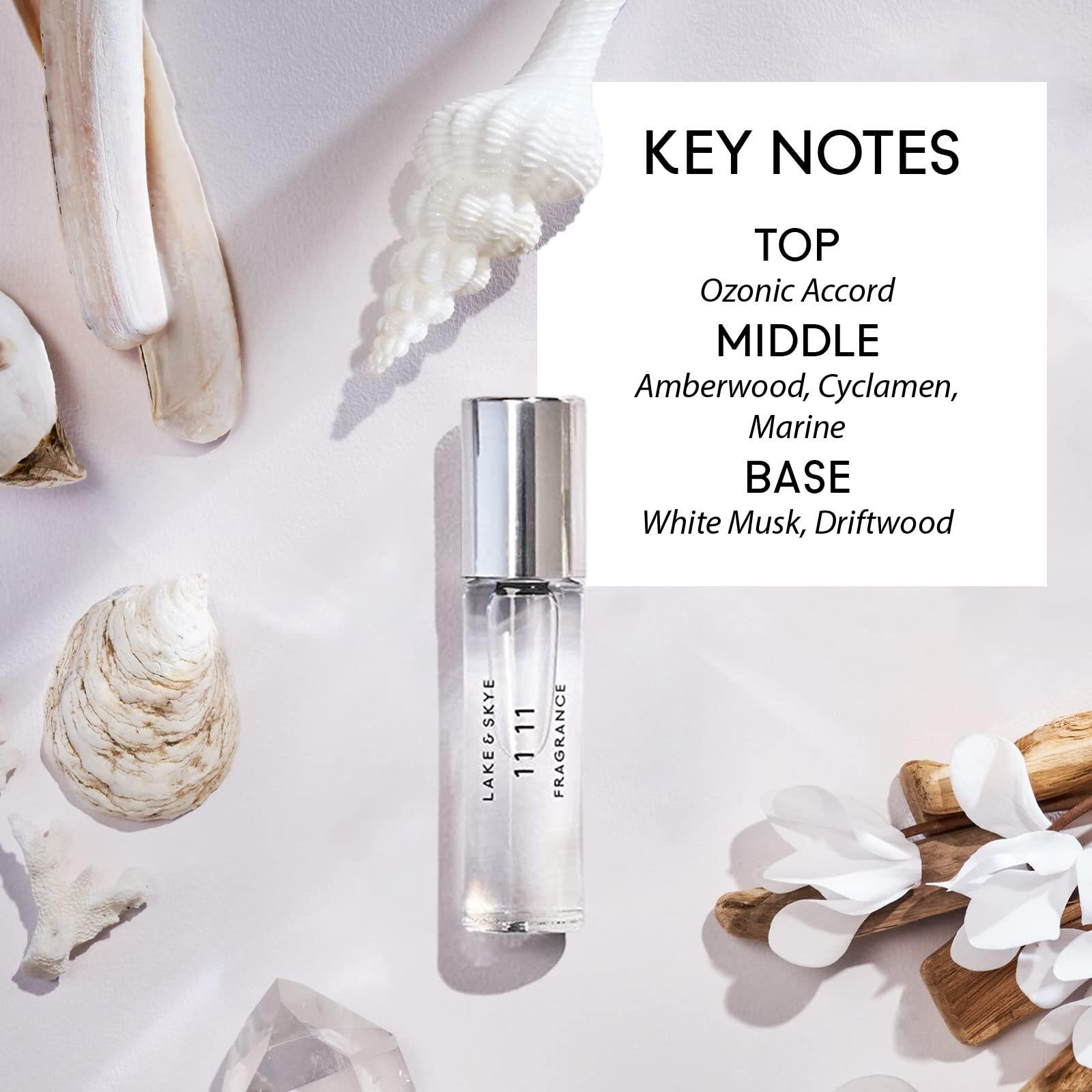 Lake & Skye 11 11 Rollerball Fragrance Oil  0.33 Fl Oz (10 Ml) - Clean  Sheer  Uplifting Scent