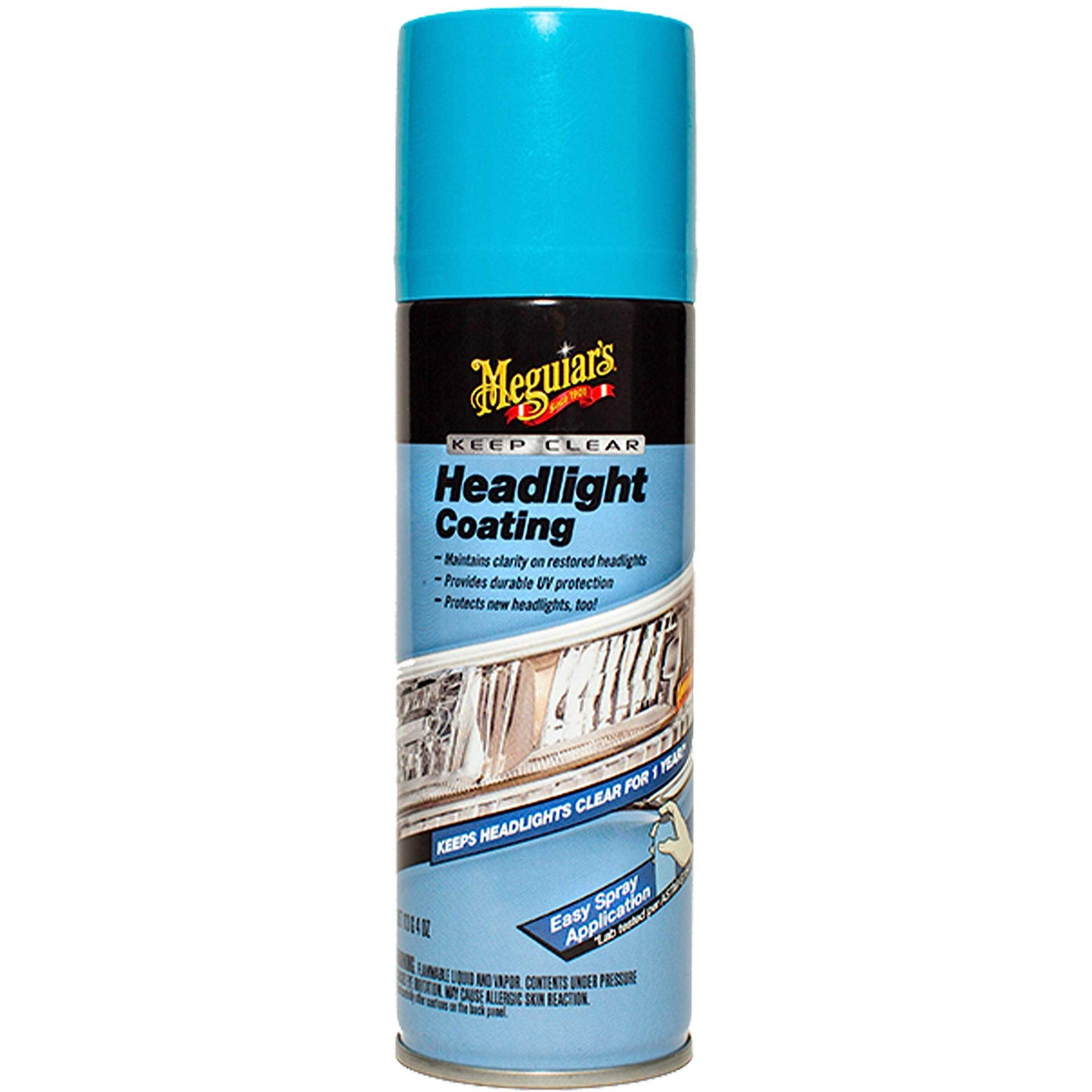 Meguiar's Keep Clear Headlight Coating - Durable  Long-Lasting Protection Prevents Oxidation And Prevents Yellowing For A Year - Easy Application - 4 Oz Aerosol