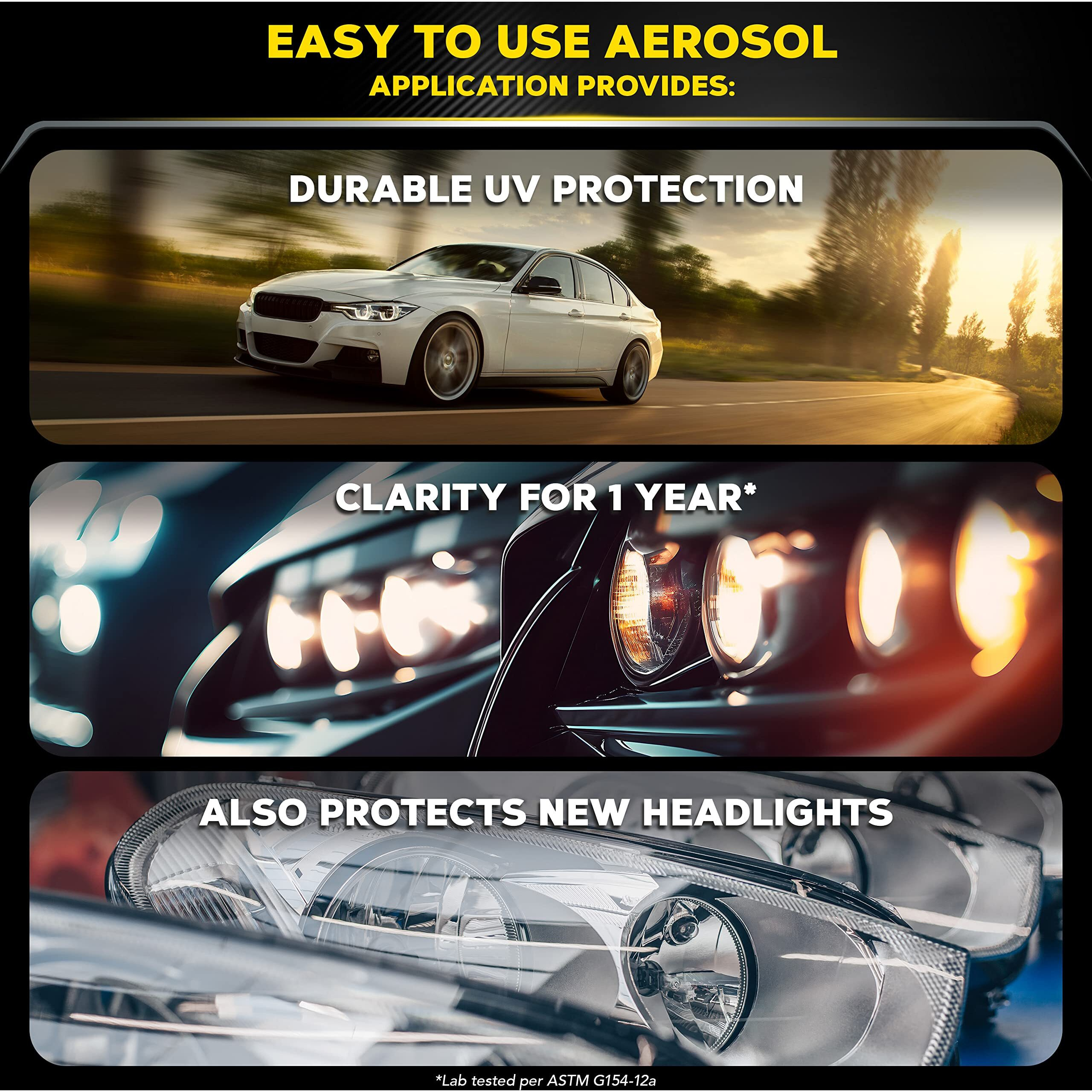 Meguiar's Keep Clear Headlight Coating - Durable  Long-Lasting Protection Prevents Oxidation And Prevents Yellowing For A Year - Easy Application - 4 Oz Aerosol