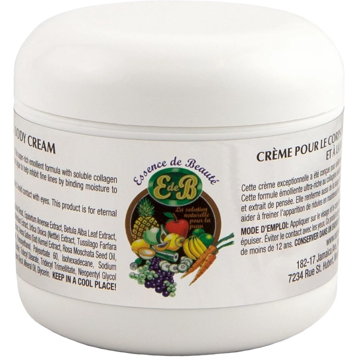 Essence De Beaute Collagen + Vitamin E Face & Body Cream  4Oz