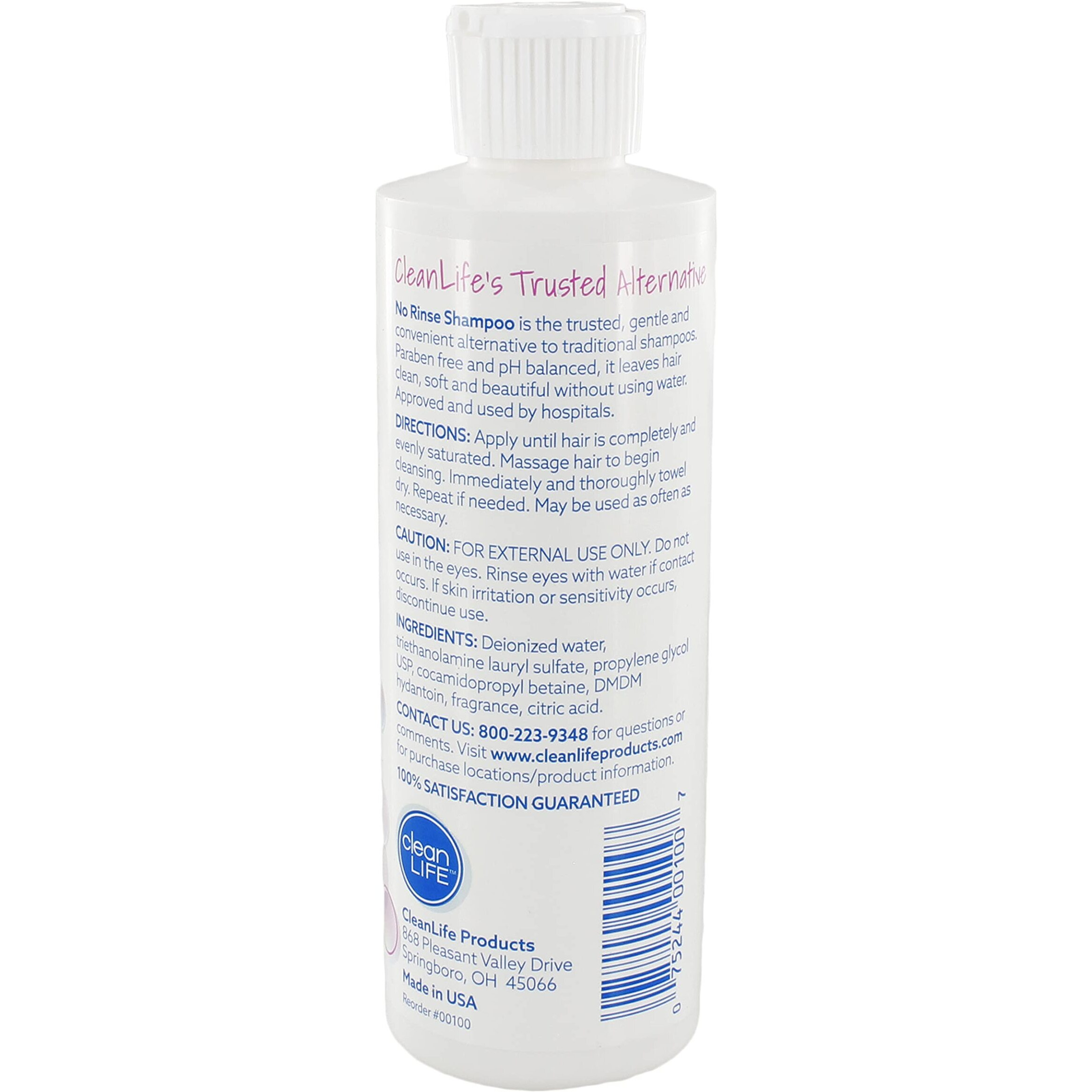 No-Rinse Shampoo And Conditioner Bundle - 8 Fl Oz Per Bottle - Leaves Hair Fresh  Clean And Odor-Free