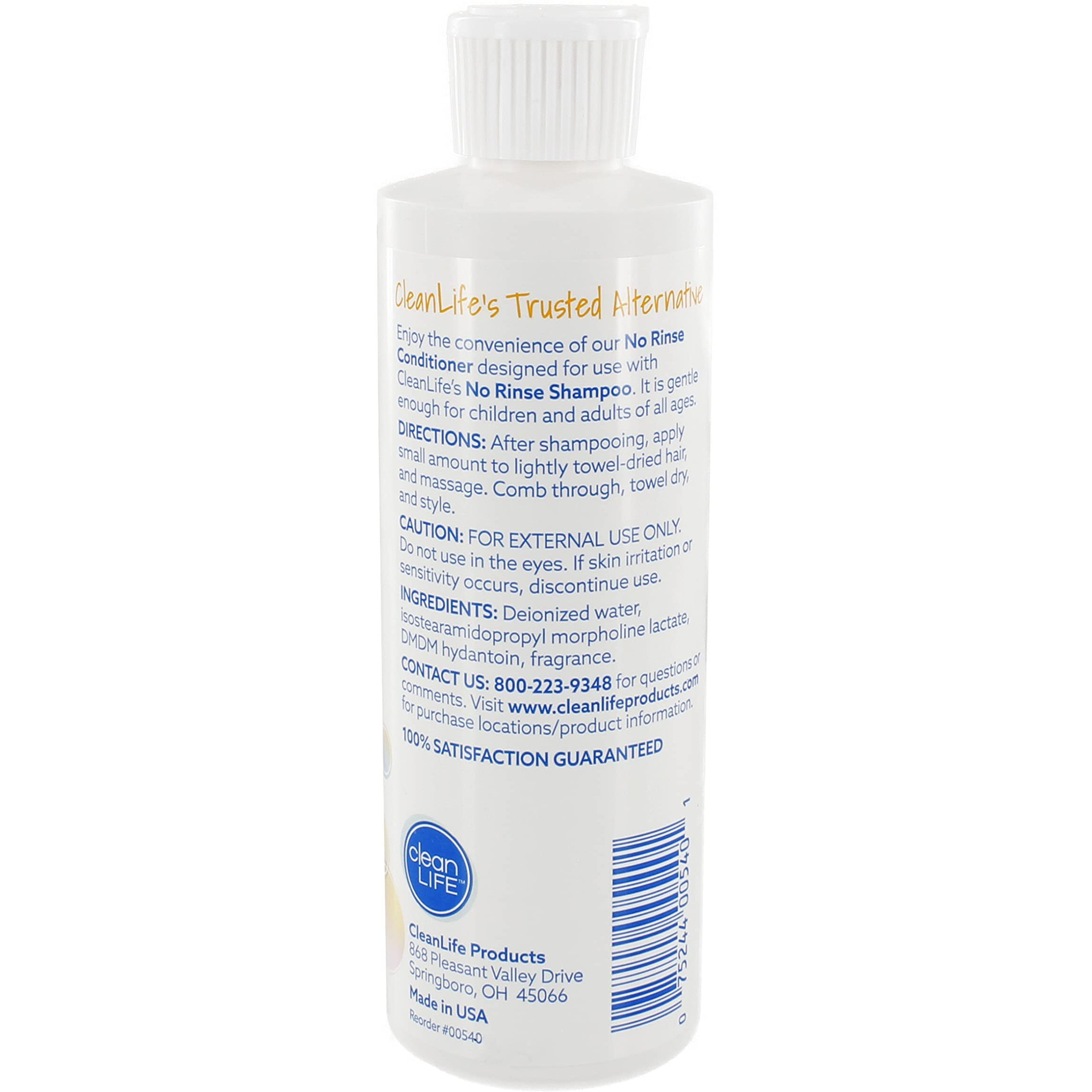 No-Rinse Shampoo And Conditioner Bundle - 8 Fl Oz Per Bottle - Leaves Hair Fresh  Clean And Odor-Free