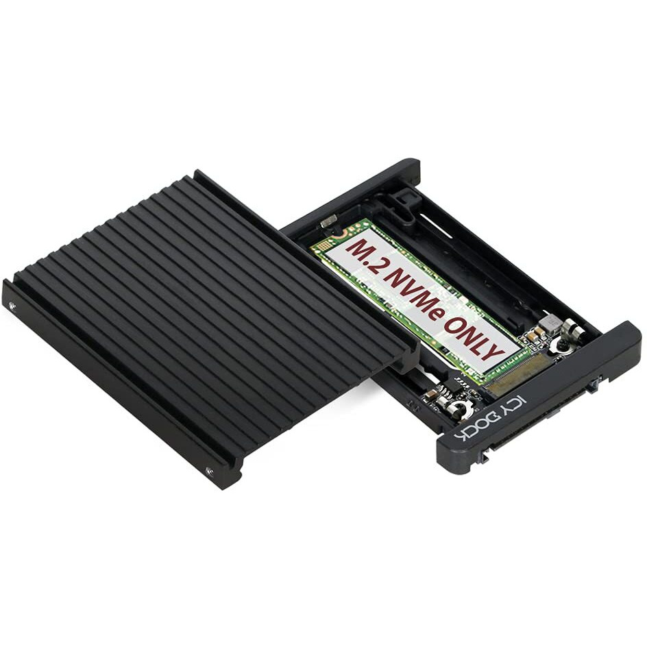 Icy Dock M.2 Pcie 3.0/4.0 Nvme Ssd To 2.5"" U.2 Ssd Converter / Mounting Adapter With Heatsink | Ezconvert Mb705M2P-B