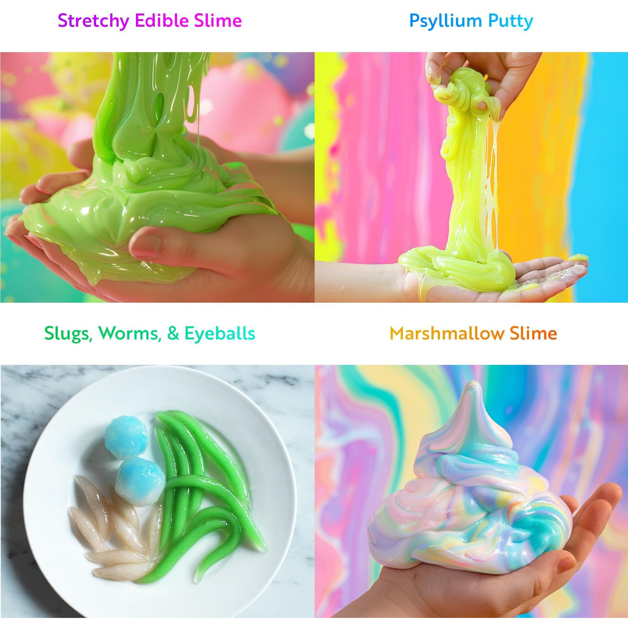Playz Edible Slime Candy Making Science Kit For Kids Ages 8-12 Years Old - Food Science Chemistry Kid Science Kit With 25 Experiments To Make Slime Chocolates  Educational Science Kits For Boy & Girls