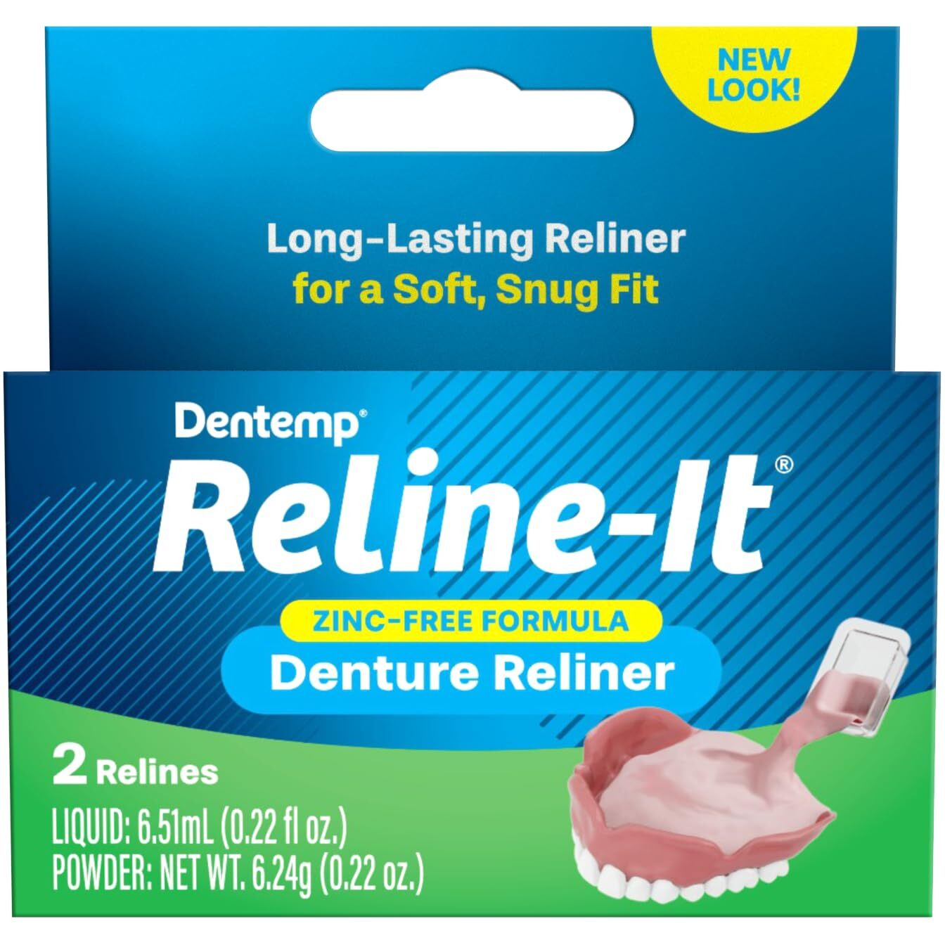 Dentemp Denture Reline Kit - Advanced Formula Reline It Denture Reliner - Denture Kit To Refit And Tighten Dentures For Both Upper & Lower Denture