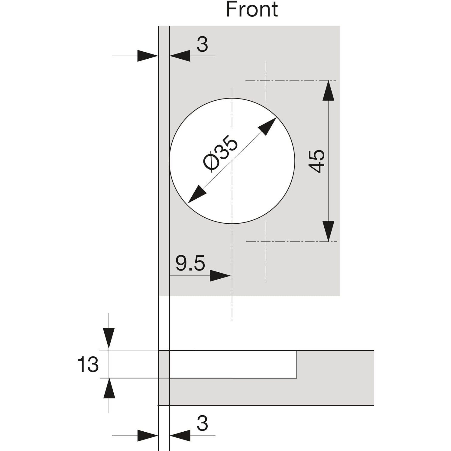 Blum 110 Degrees Screw On Self Closing Compact 33 Hinge Pack Of 8