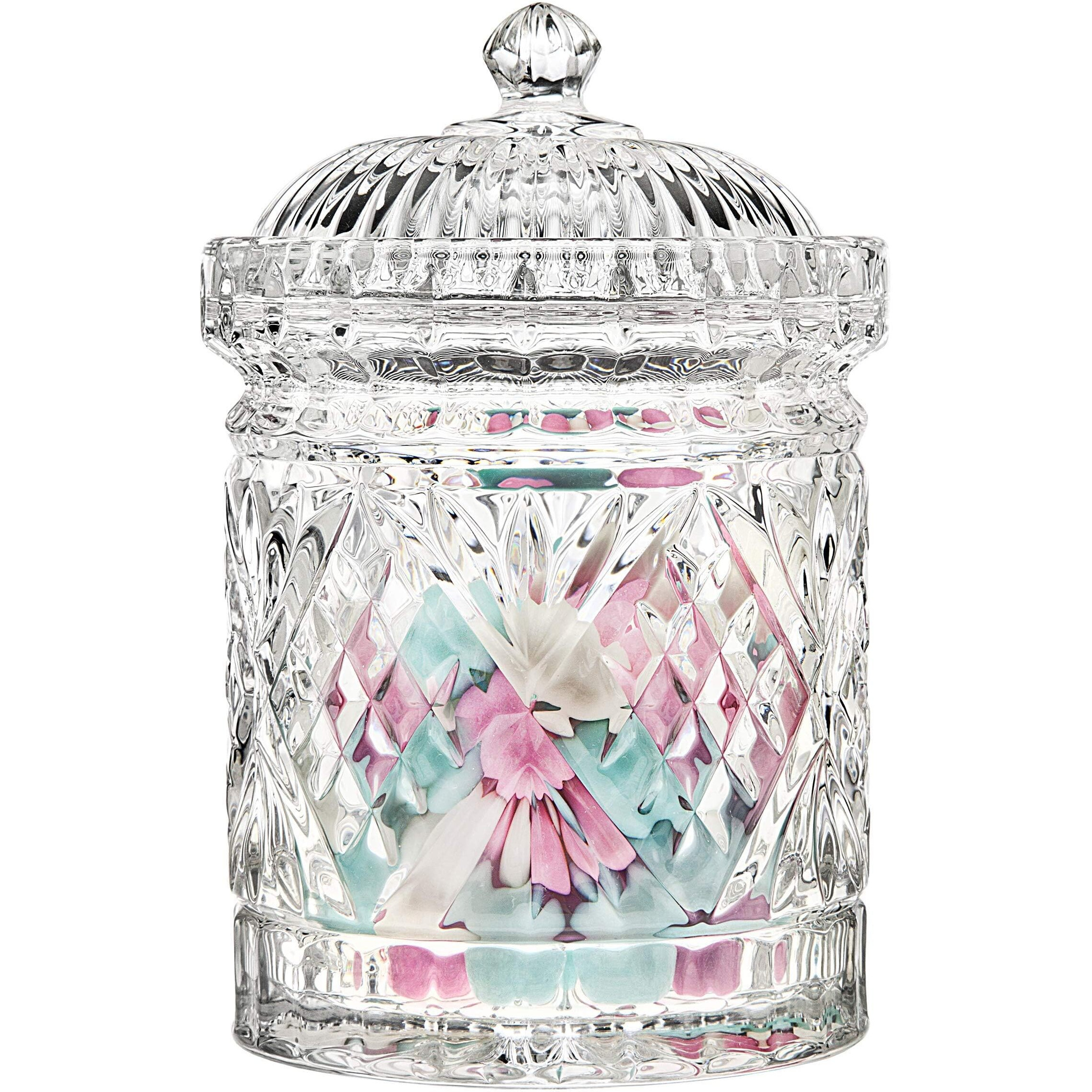 Godinger Canister Set  Crystal Canisters Food Storage Jars - Dublin Collection  Set Of 3