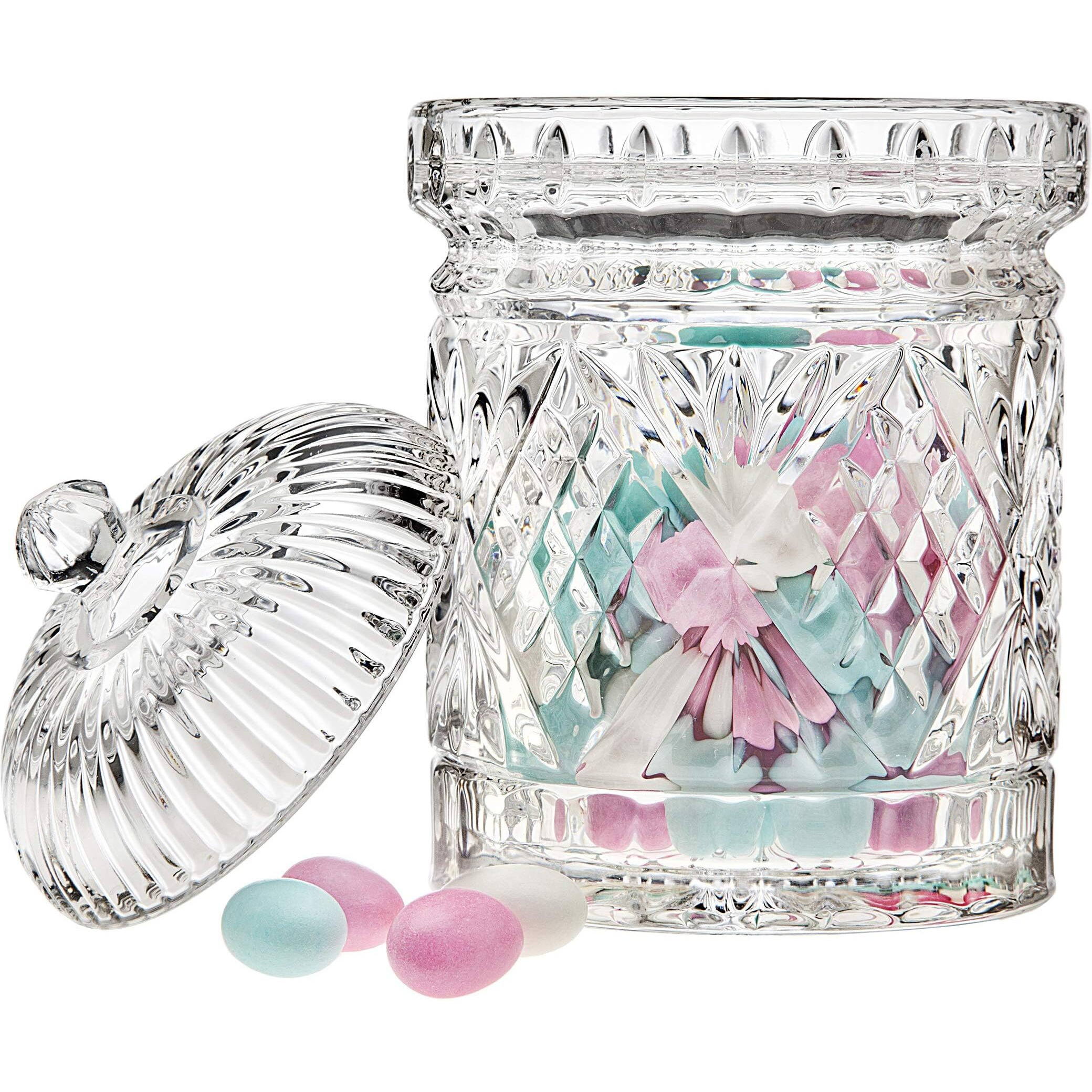 Godinger Canister Set  Crystal Canisters Food Storage Jars - Dublin Collection  Set Of 3