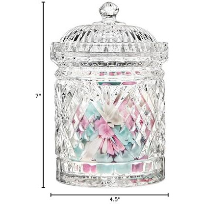 Godinger Canister Set  Crystal Canisters Food Storage Jars - Dublin Collection  Set Of 3