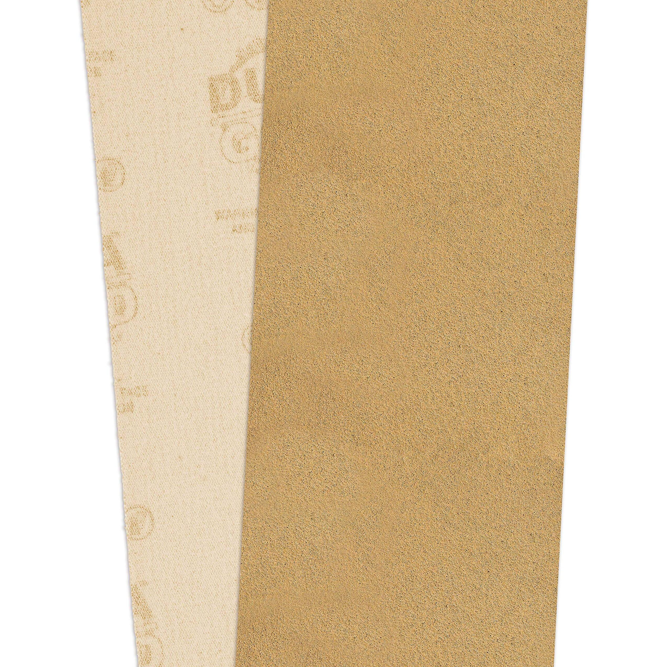 Dura-Gold Premium - 80 Grit Gold - Hook & Loop Backing Longboard Continuous Sandpaper Roll  2-3/4"" Wide  12 Yards Long - For Automotive & Woodworking Air File Long Board Sanders  Hand Sanding Blocks
