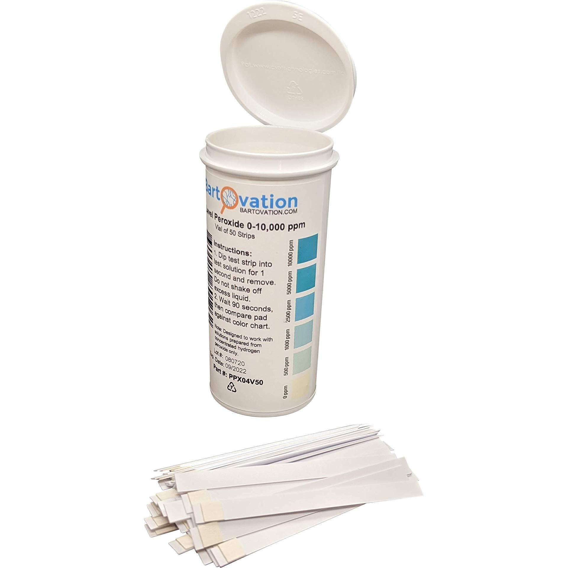 Very High Peroxide Test Strips 0-5000 Ppm [50 Strips Vial]