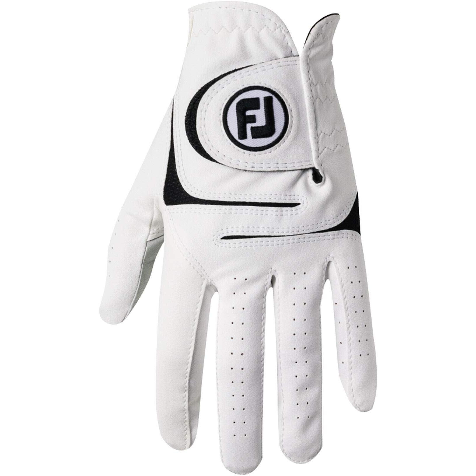 Footjoy Men's Weathersof 2-Pack Prior Generation Golf Glove White Medium/Large  Worn On Left Hand  2 Count (Pack Of 1)