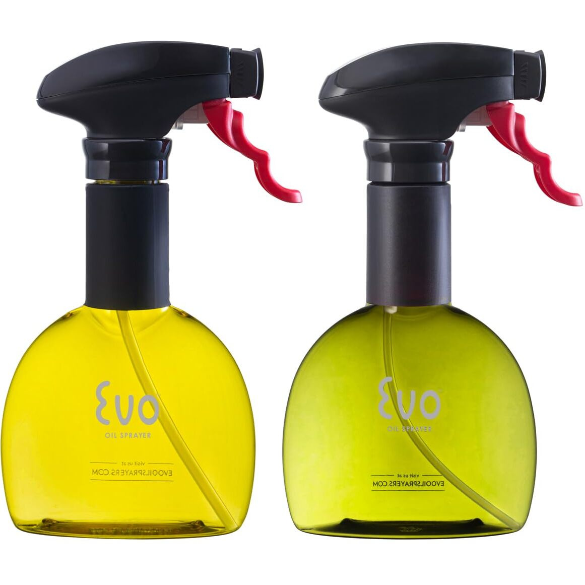 Evo Mini Oil Sprayer Bottle | Non-Aerosol For Olive Oil  Cooking Oils  Vinegars | 8-Oz Capacity | Rotatable Nozzle | Gourmet Cooking Tools - Food-Safe Materials - Yellow And Green  Set Of 2