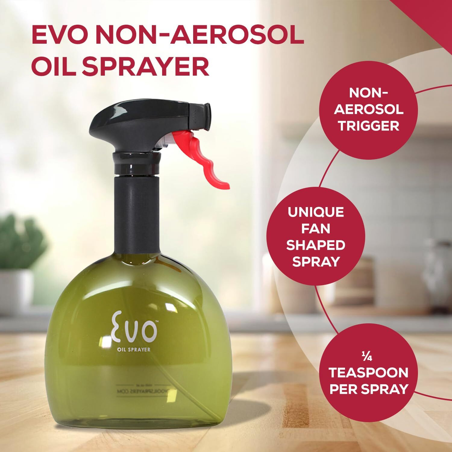Evo Mini Oil Sprayer Bottle | Non-Aerosol For Olive Oil  Cooking Oils  Vinegars | 8-Oz Capacity | Rotatable Nozzle | Gourmet Cooking Tools - Food-Safe Materials - Yellow And Green  Set Of 2