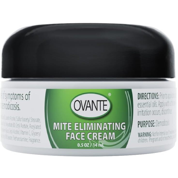 Ovante Demodex Mite Eliminating Facial Cream For Humans With Demodex | Original | - 0.5 Oz
