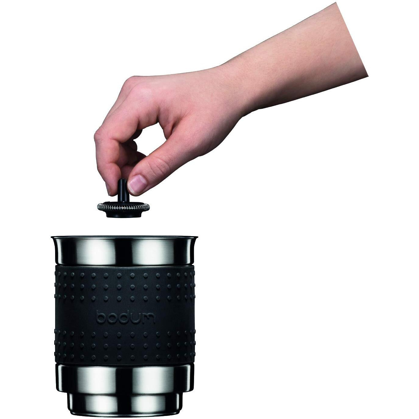 Bistro 13.5Oz Bistro Barista Electric Milk Frother  Automatic Temperature Control  Boil-Dry Protection  Black