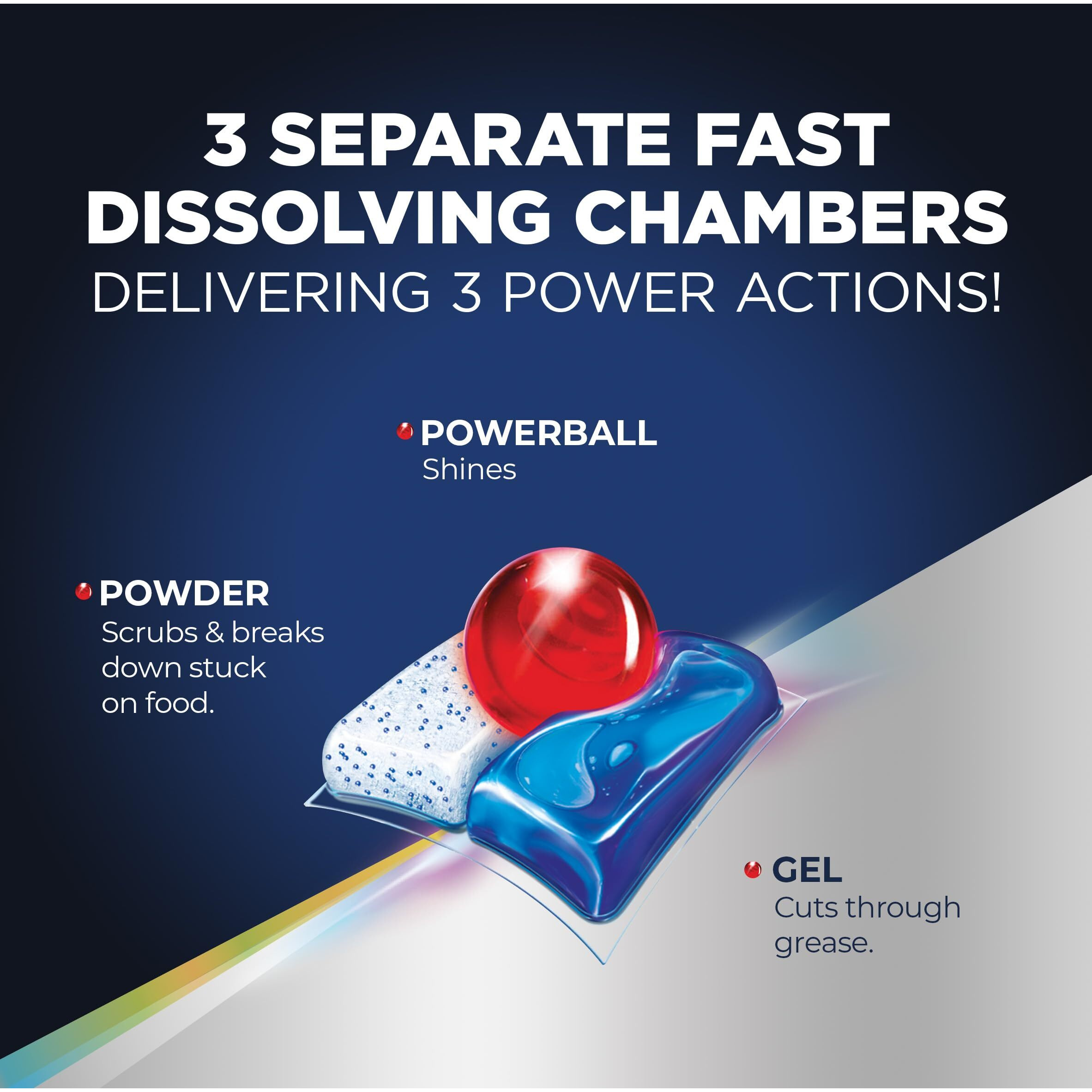 Finish Quantum Powerball  Dishwasher Pods  Dishwasher Detergent Liquid  Dishwasher Soap  Advanced Clean & Shine  82Ct Dishwasher Tablets