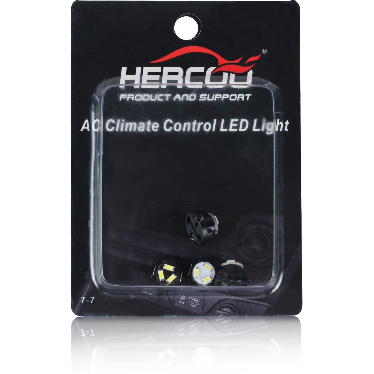 Hercoo Led Lights Bulbs Kit Of Ac Climate Heater Control Compatible With 2003-2008 Dodge Ram 1500 2500 3500 Aftermarket Replacement
