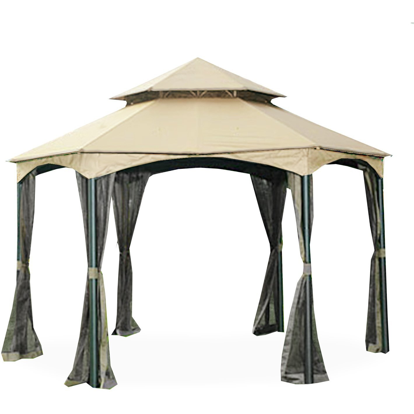 Garden Winds Replacement Canopy For The Southbay Hexagon Gazebo - Standard 350 - Beige - Will Only Fit Manufacturers Models L-Gz793Pst-A  A111005500