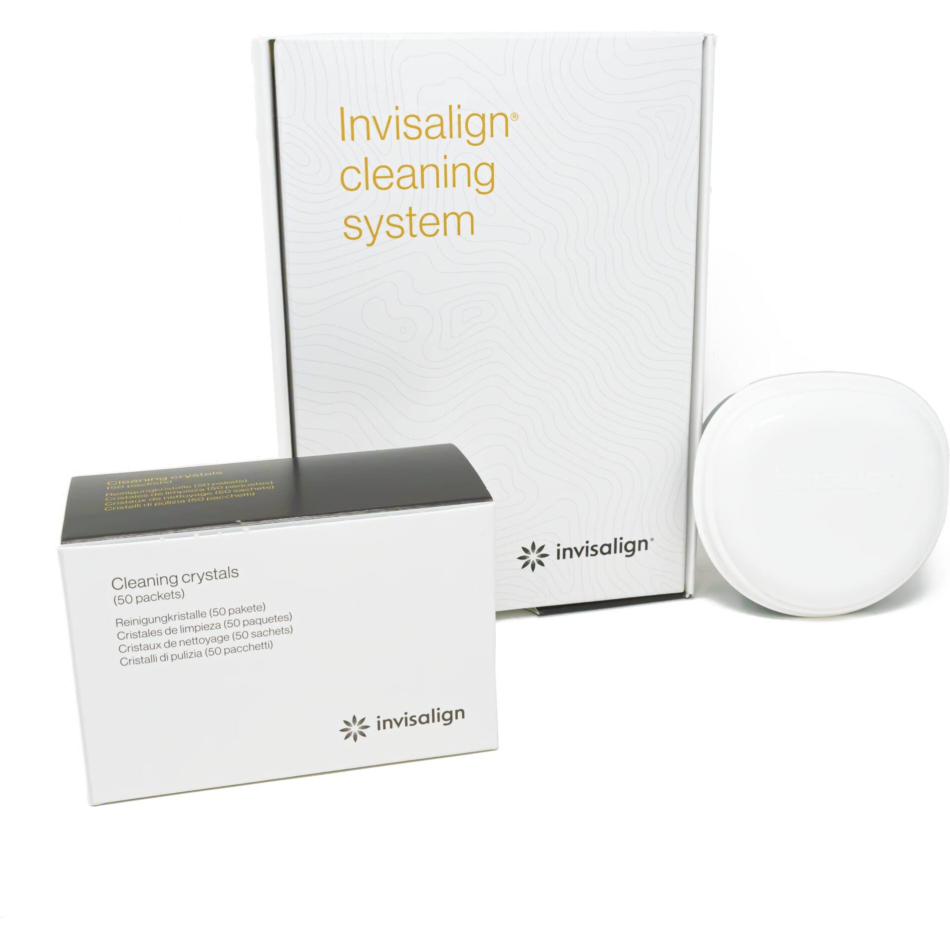 Invisalign Cleaning Crystals For Clear Aligners And Retainers With Tub  (50 Packets)