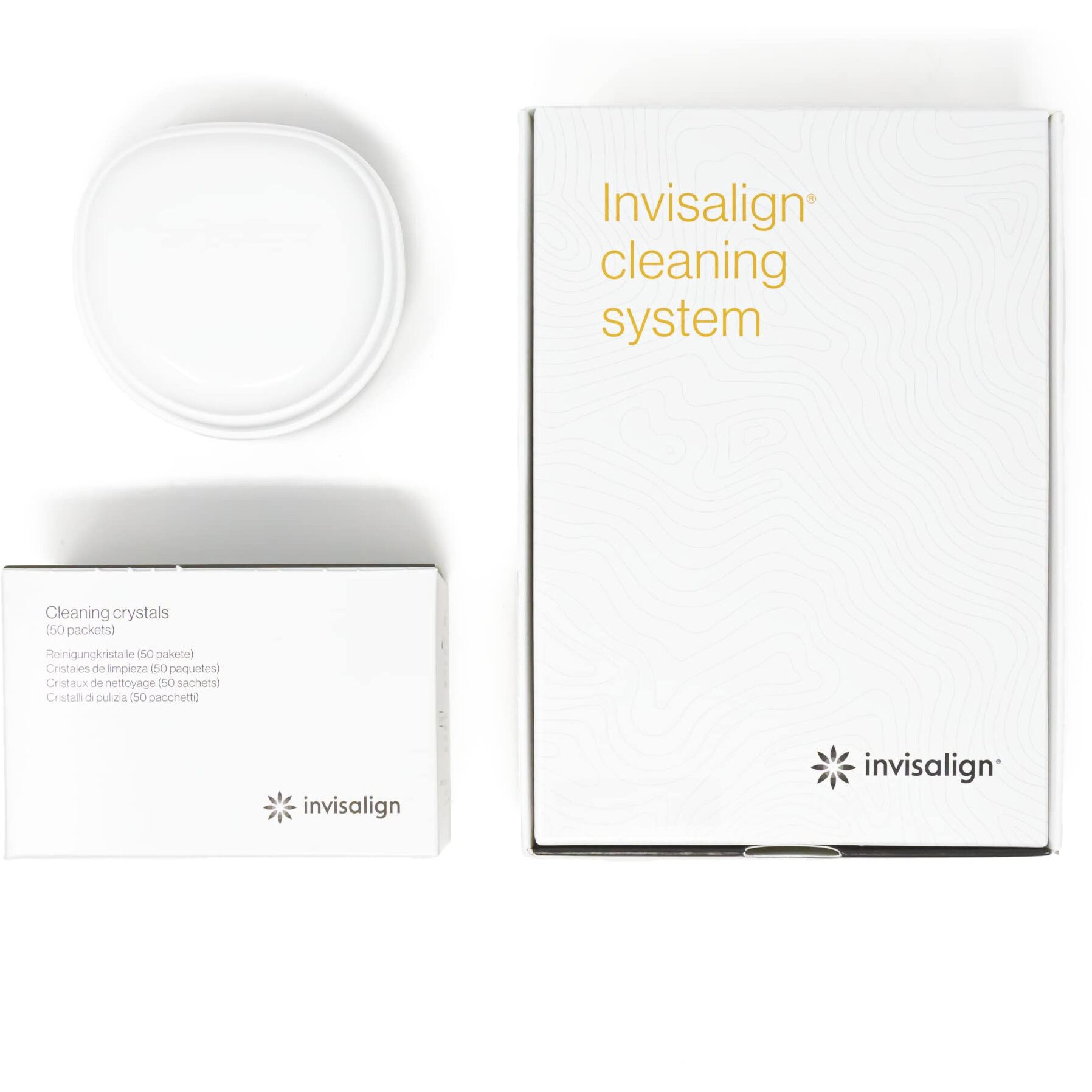 Invisalign Cleaning Crystals For Clear Aligners And Retainers With Tub  (50 Packets)