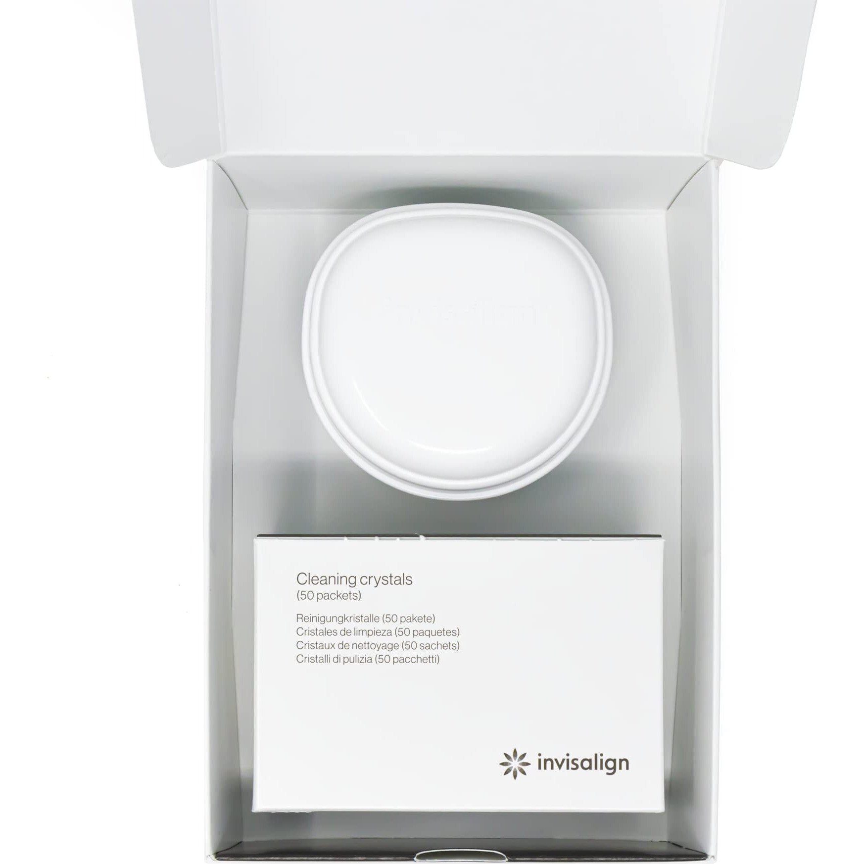 Invisalign Cleaning Crystals For Clear Aligners And Retainers With Tub  (50 Packets)