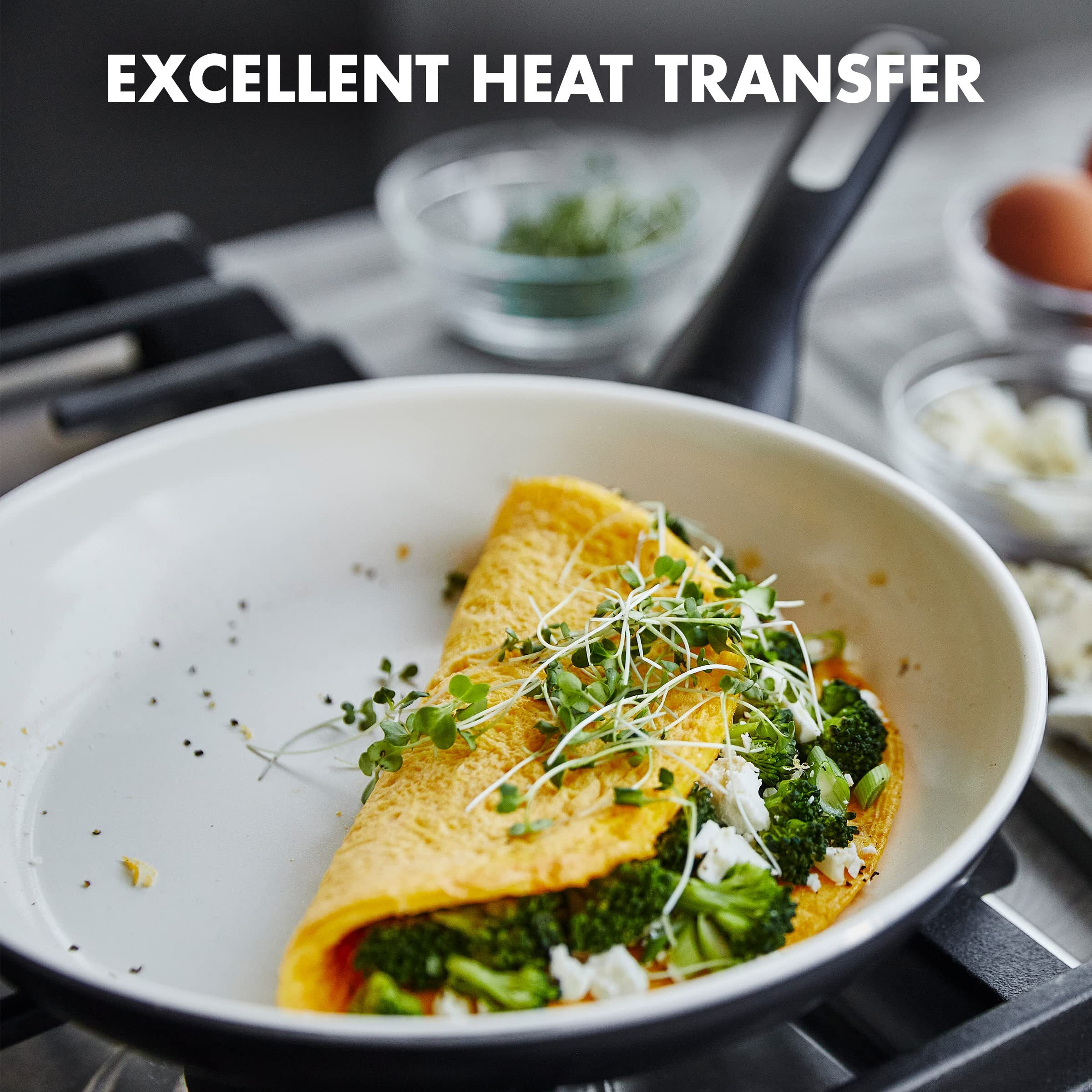 Greenpan Rio Healthy Ceramic Nonstick 12"" Frying Pan Skillet  Pfas-Free  Dishwasher Safe  Black