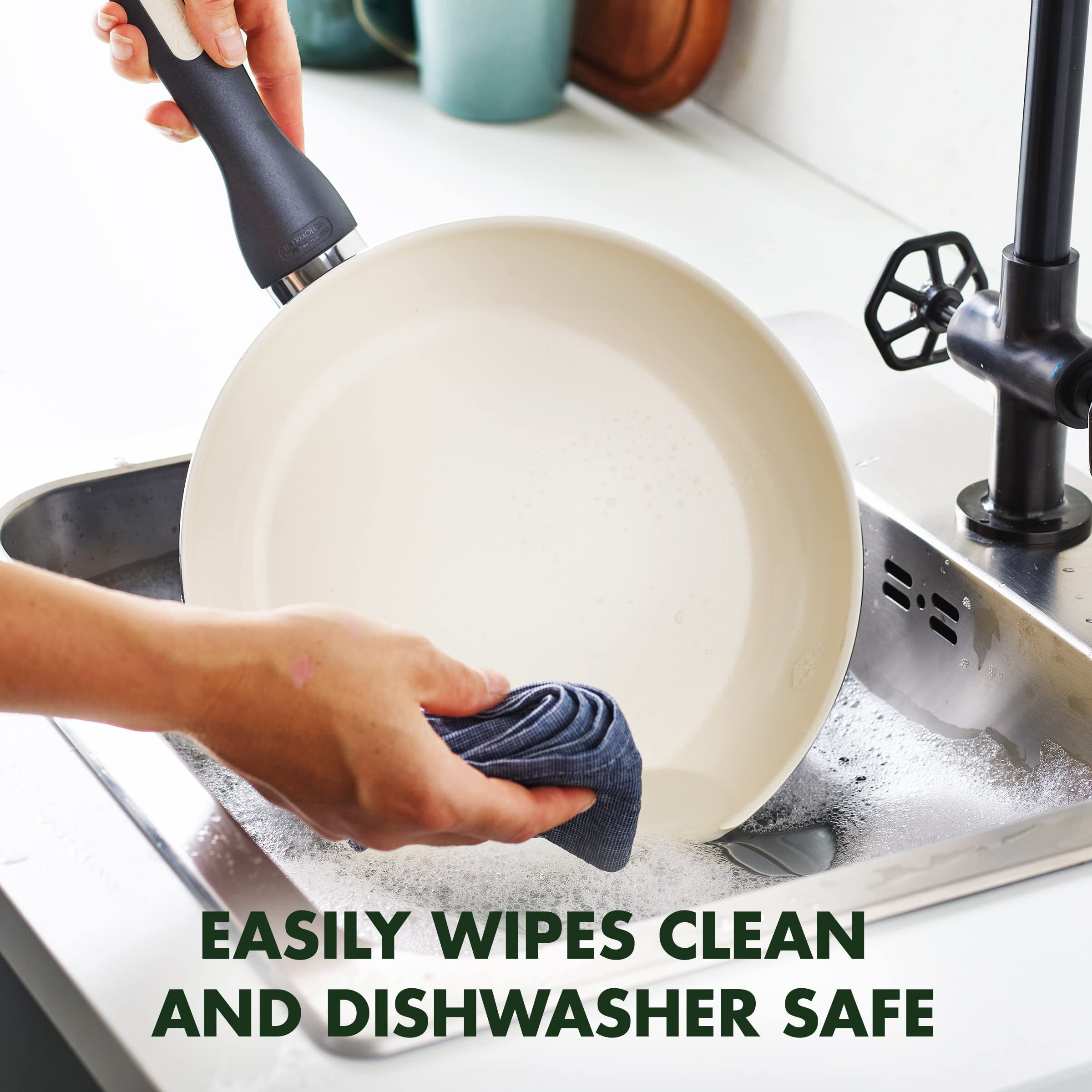 Greenpan Rio Healthy Ceramic Nonstick 12"" Frying Pan Skillet  Pfas-Free  Dishwasher Safe  Black