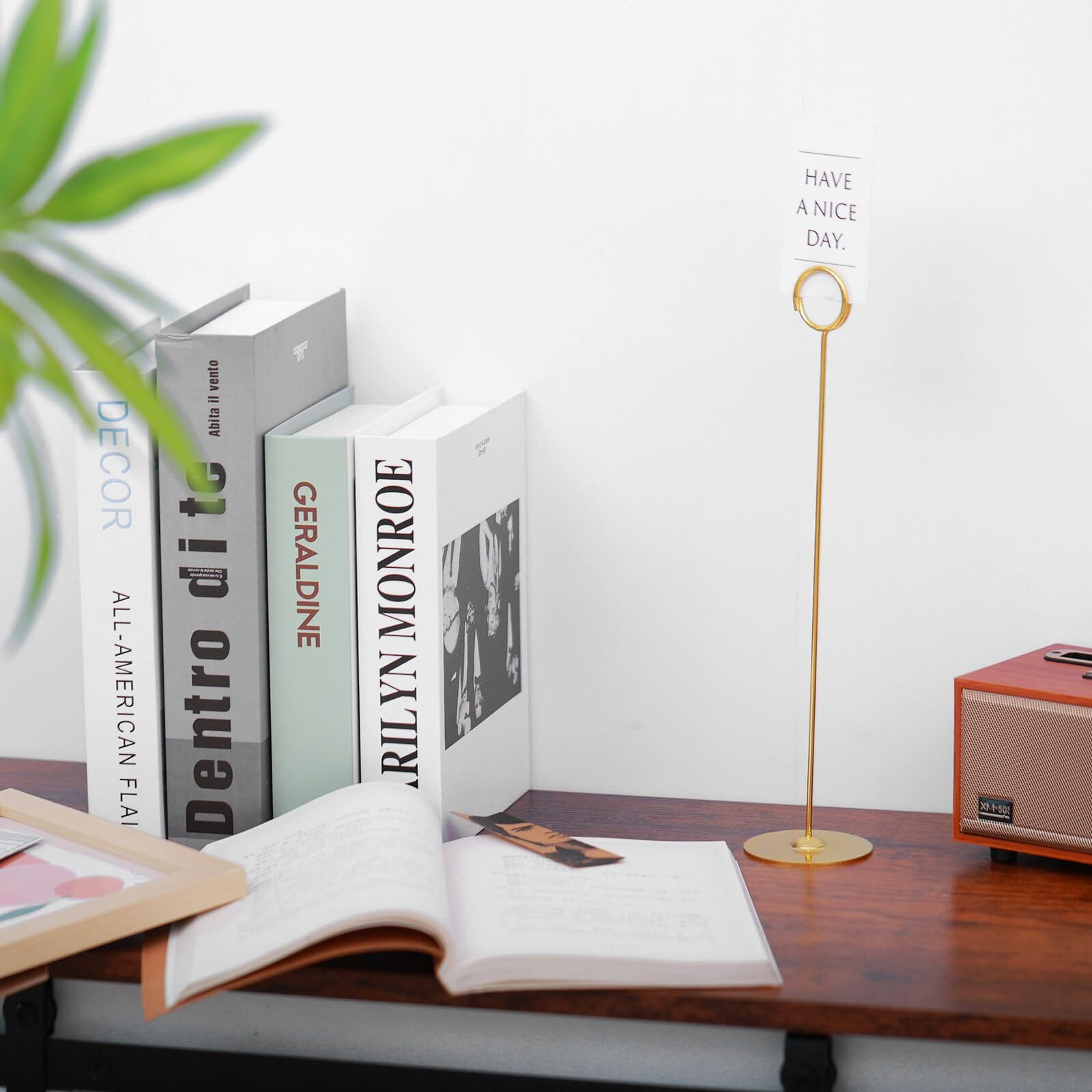 Urban Deco 16Pk Gold Table Number Holders Place Card Holders 12 Inch Table Card Holders Steel Card Holders For Photos  Food Signs  Memo Notes  Weddings  Restaurants  Birthdays