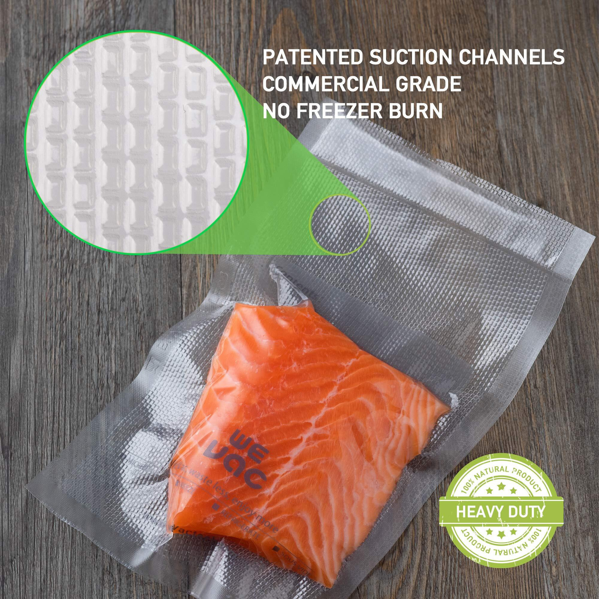 Wevac Vacuum Sealer Bags 100 Pint 6X10 Inch For Food Saver  Seal A Meal  Weston. Commercial Grade  Bpa Free  Heavy Duty  Great For Vac Storage  Meal Prep Or Sous Vide