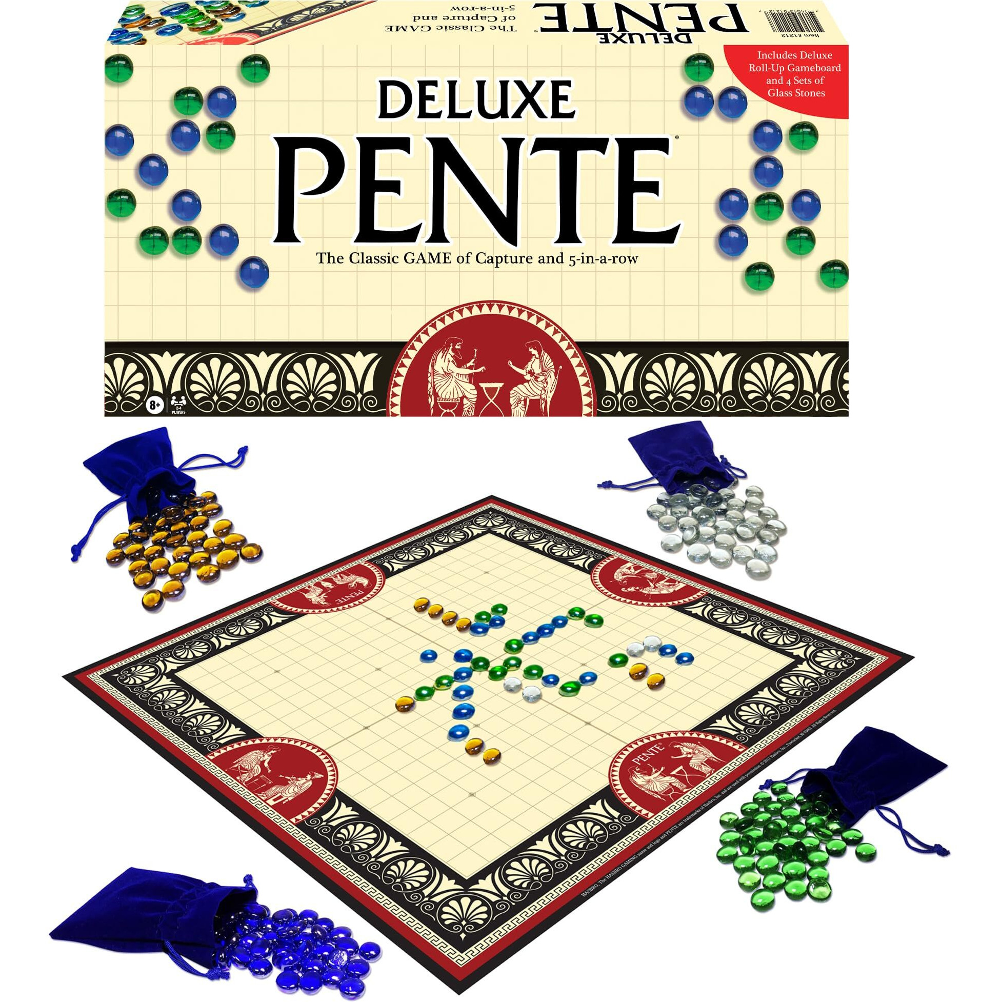 Deluxe Pente  By Winning Moves Games Usa  Family Strategy Game Of Capture Stones For 2 To 4 Players  Ages 8+