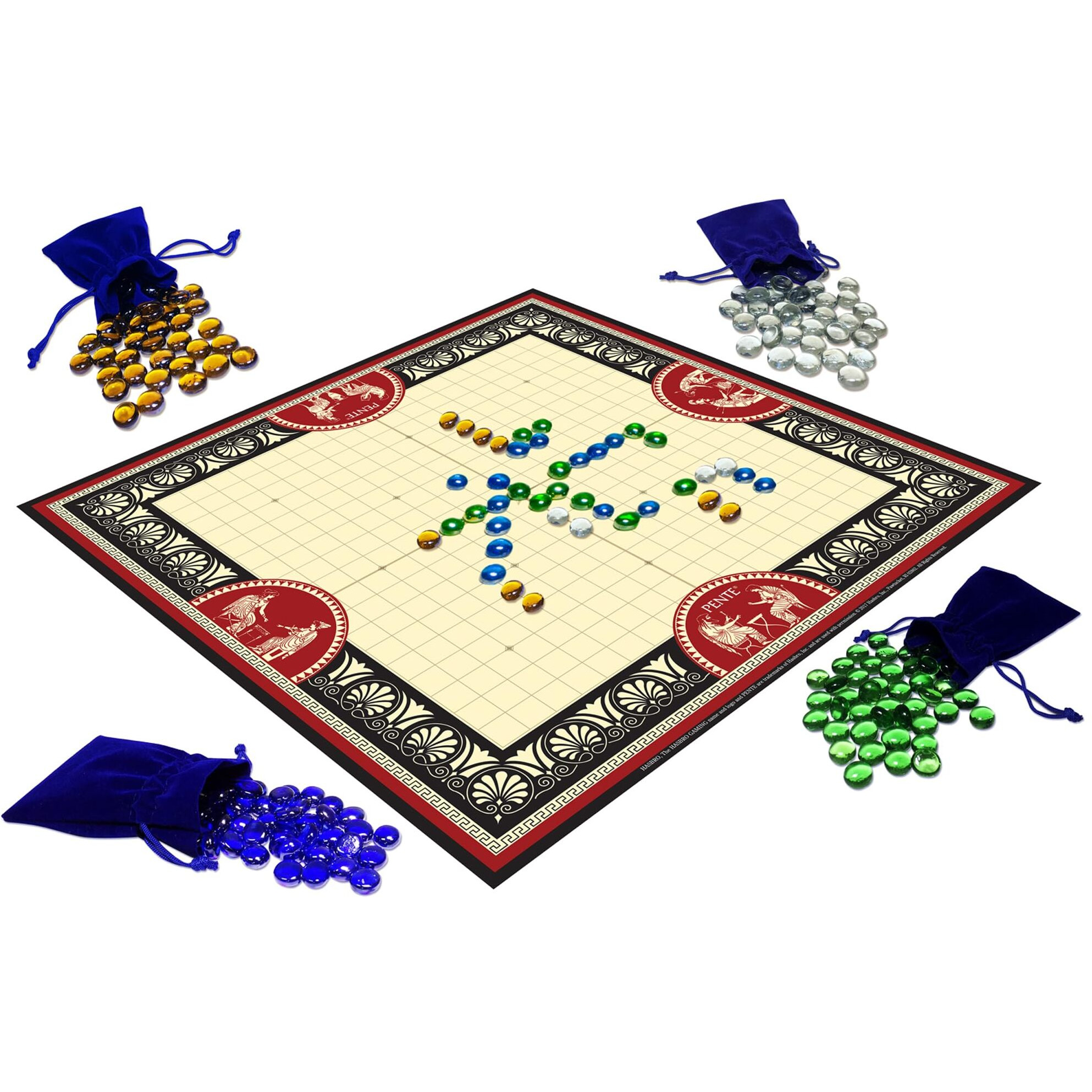 Deluxe Pente  By Winning Moves Games Usa  Family Strategy Game Of Capture Stones For 2 To 4 Players  Ages 8+