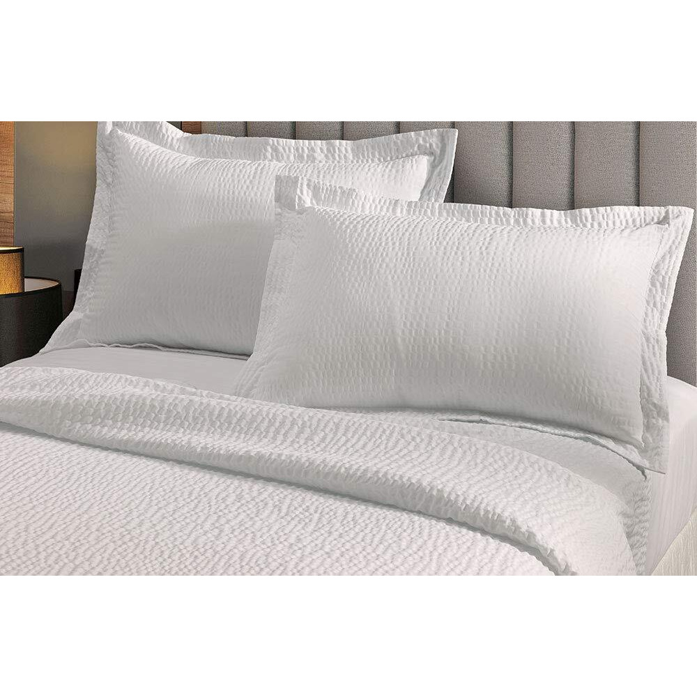 Lightweight Coverlet King Set - White Rippled Texture - Exclusive To Courtyard Hotels  Fairfield By Marriott And Residence Inn Includes 1 Coverlet And 2 Shams