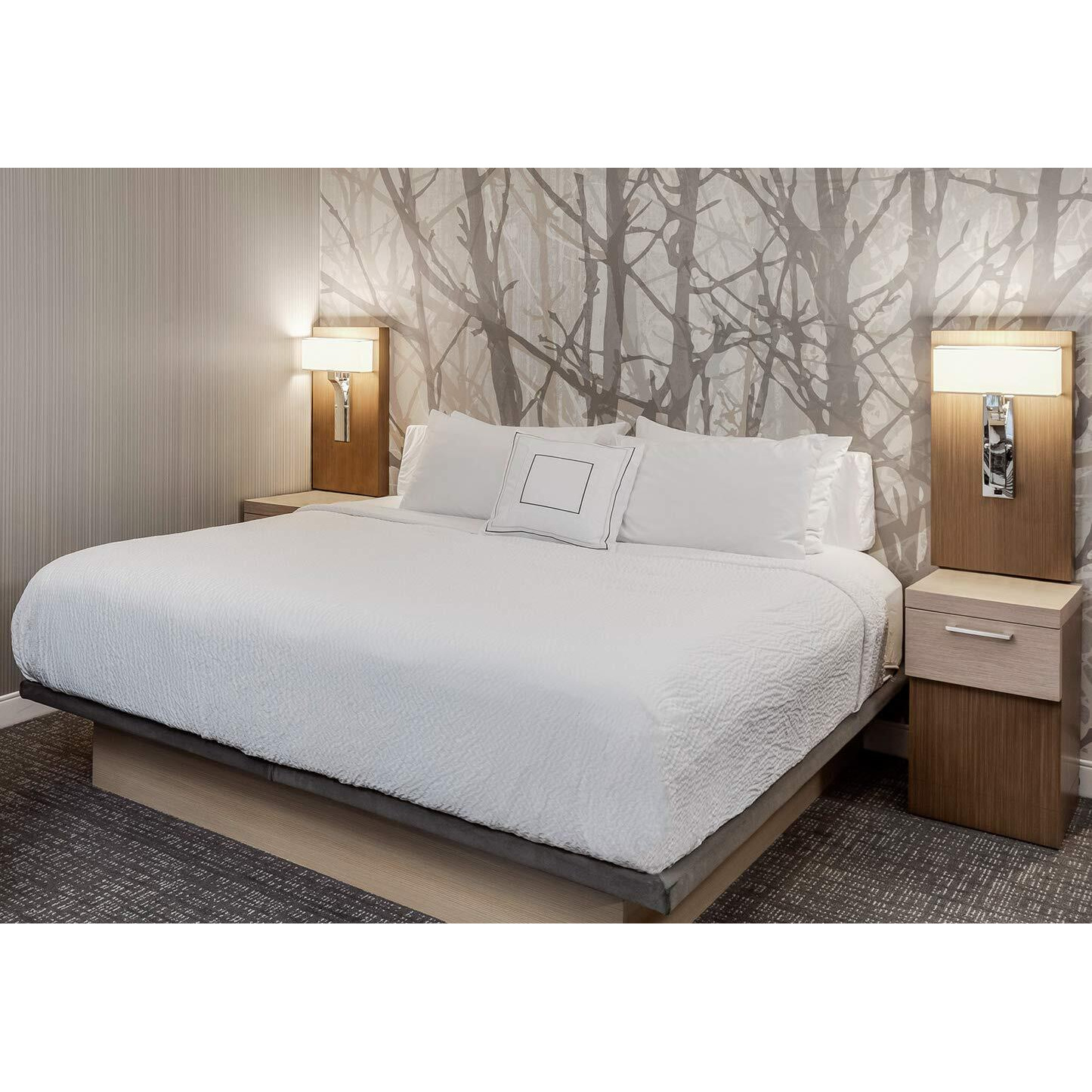 Lightweight Coverlet King Set - White Rippled Texture - Exclusive To Courtyard Hotels  Fairfield By Marriott And Residence Inn Includes 1 Coverlet And 2 Shams