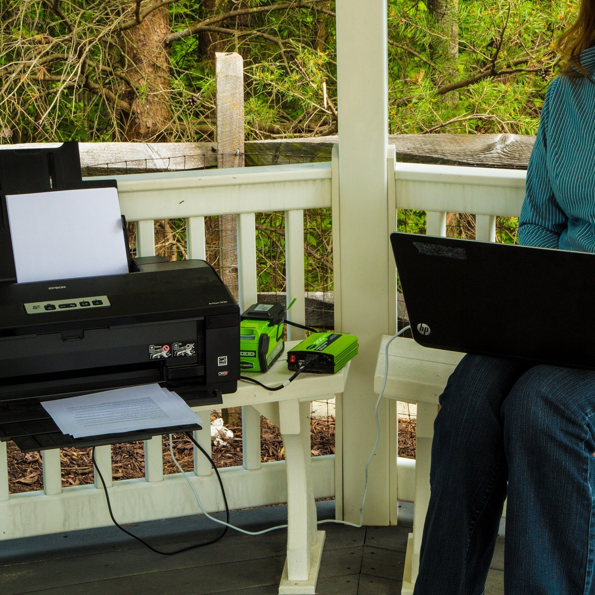 Greenworks 40V 300W Cordless Power Inverter  Sine Wave Inverter With 2 Usb Ports And Ac Port  Iv40A00